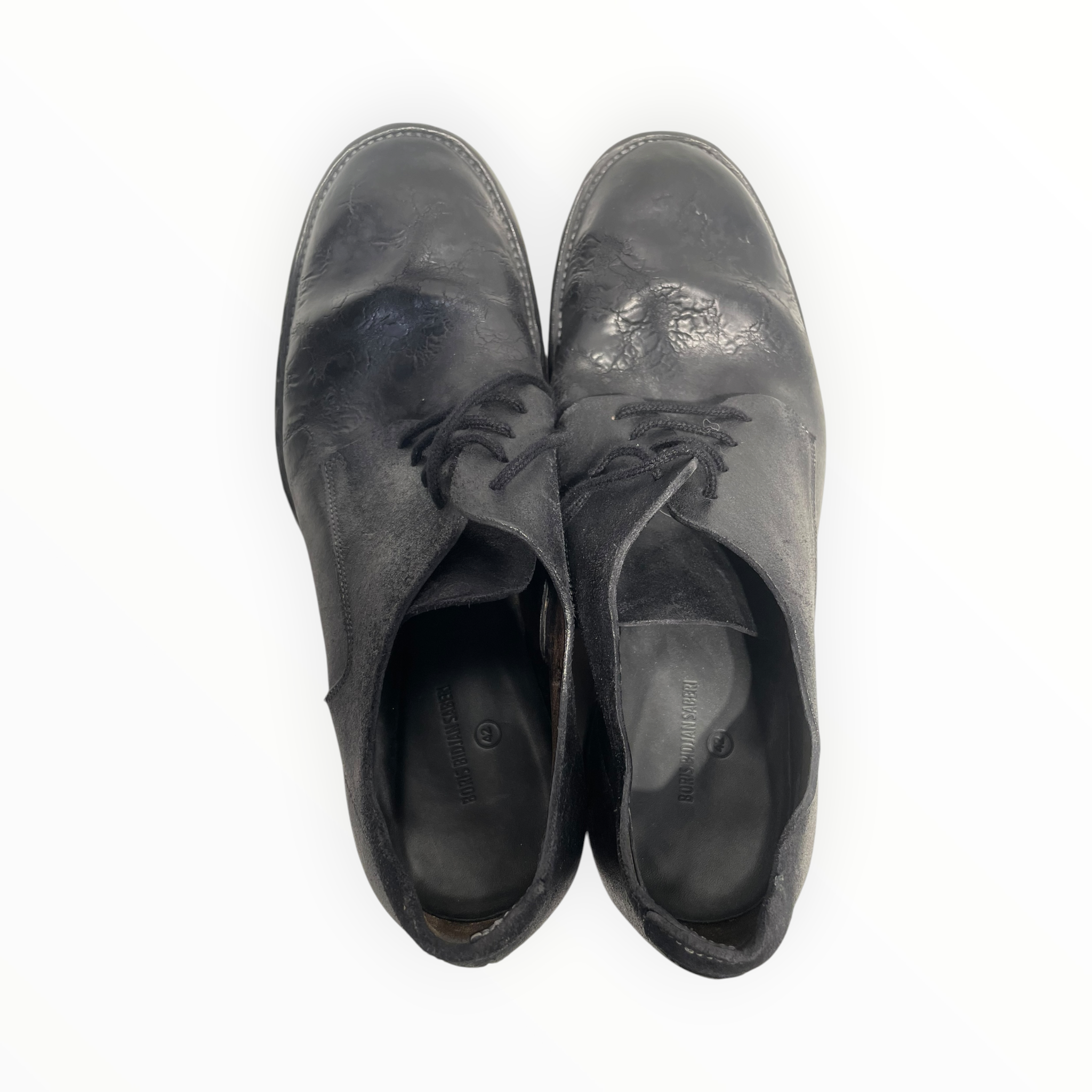 11 By Boris Bidjan Saberi/Dress Shoes/EU 42/Leather/BLK/spolied leather view 3