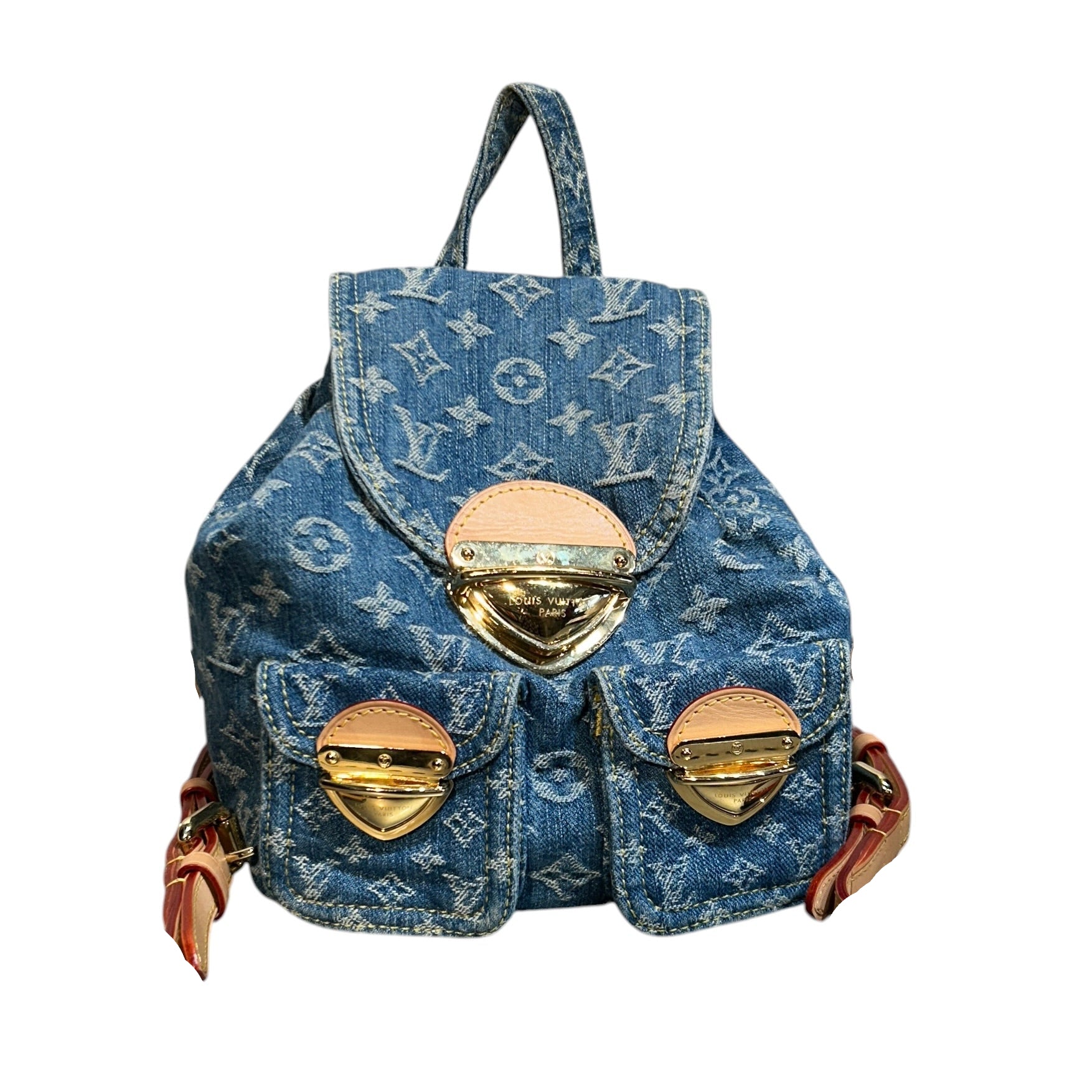 LOUIS VUITTON/Backpack/Monogram/BLU/Denim Venice view 1