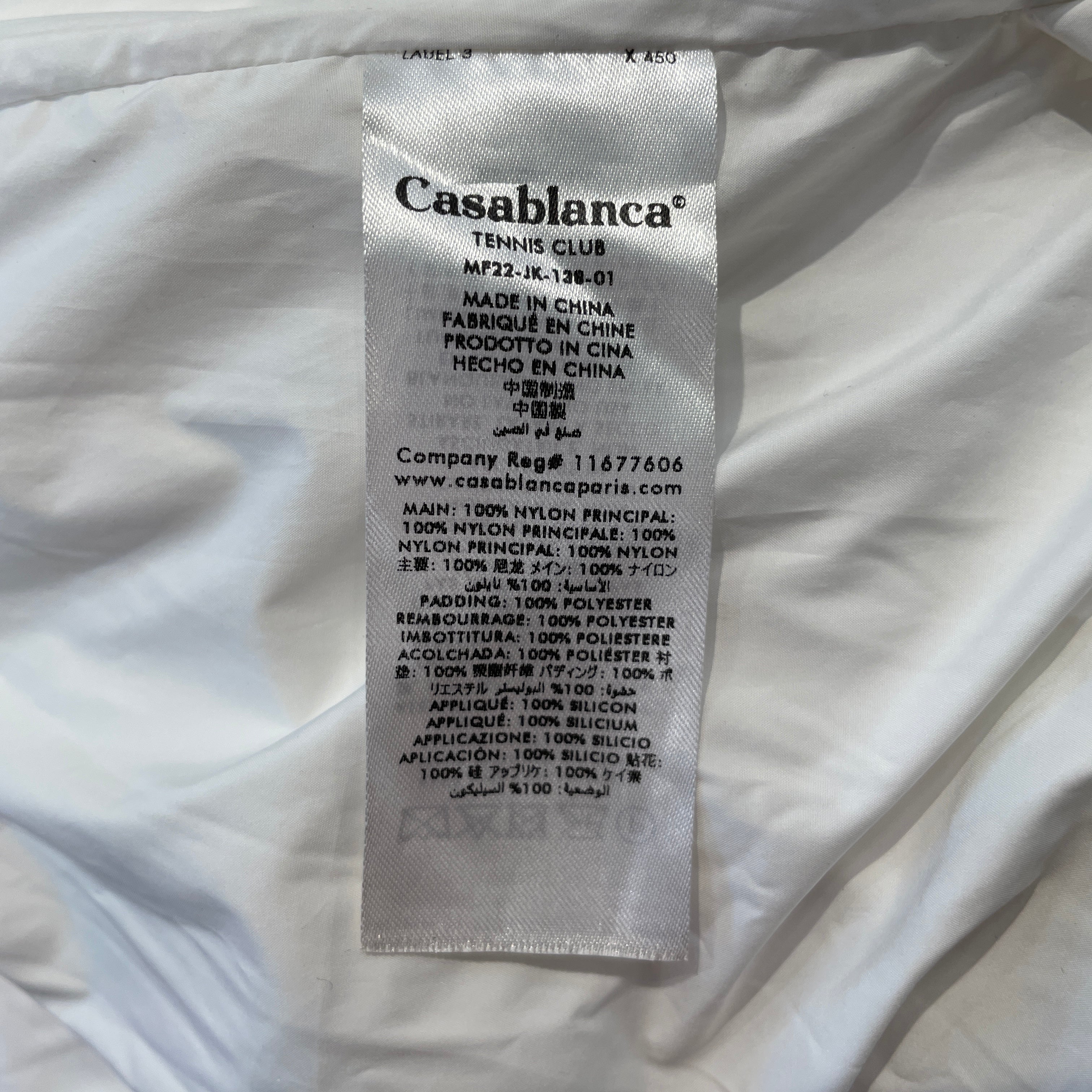 CASABLANCA/Coat/M/Nylon/WHT/Stripe/CASABLANCA PUFFER WHT/BLU/RED view 4