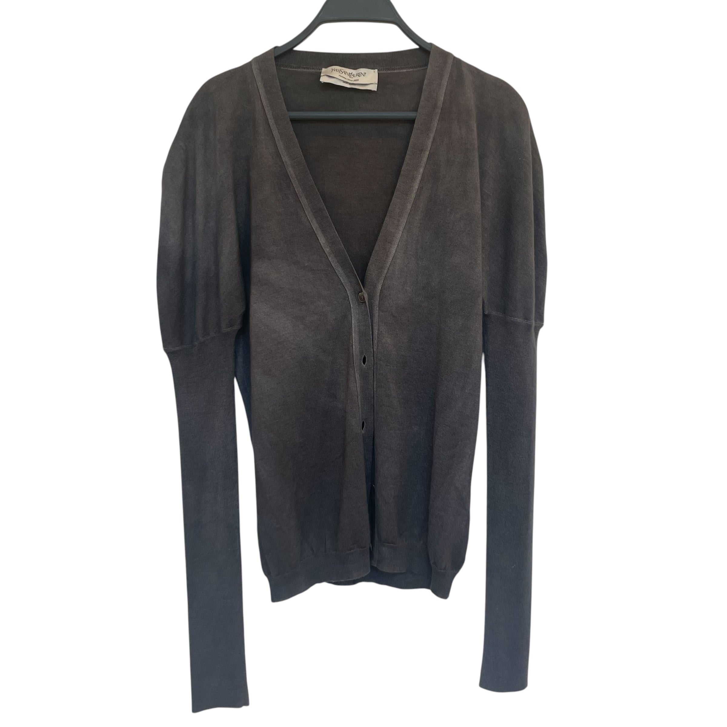 YVES SAINT LAURENT/Cardigan/L/Cotton/GRY/automne 2009 view 1