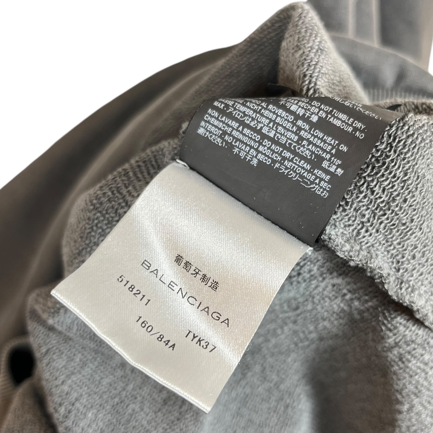 BALENCIAGA/Hoodie/S/Cotton/GRY/Oversize/2017 Paris Hoodie view 4