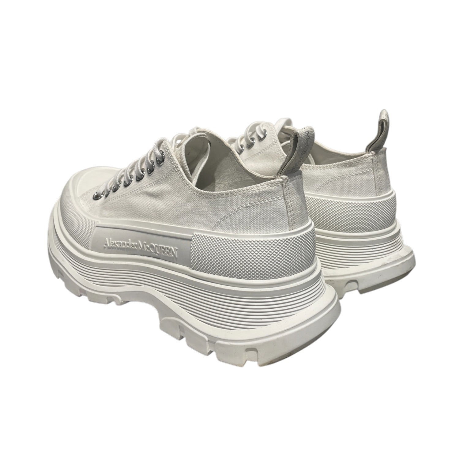 Alexander McQueen/Low-Sneakers/EU 41/Cotton/WHT/CHUNKY CANVAS view 2