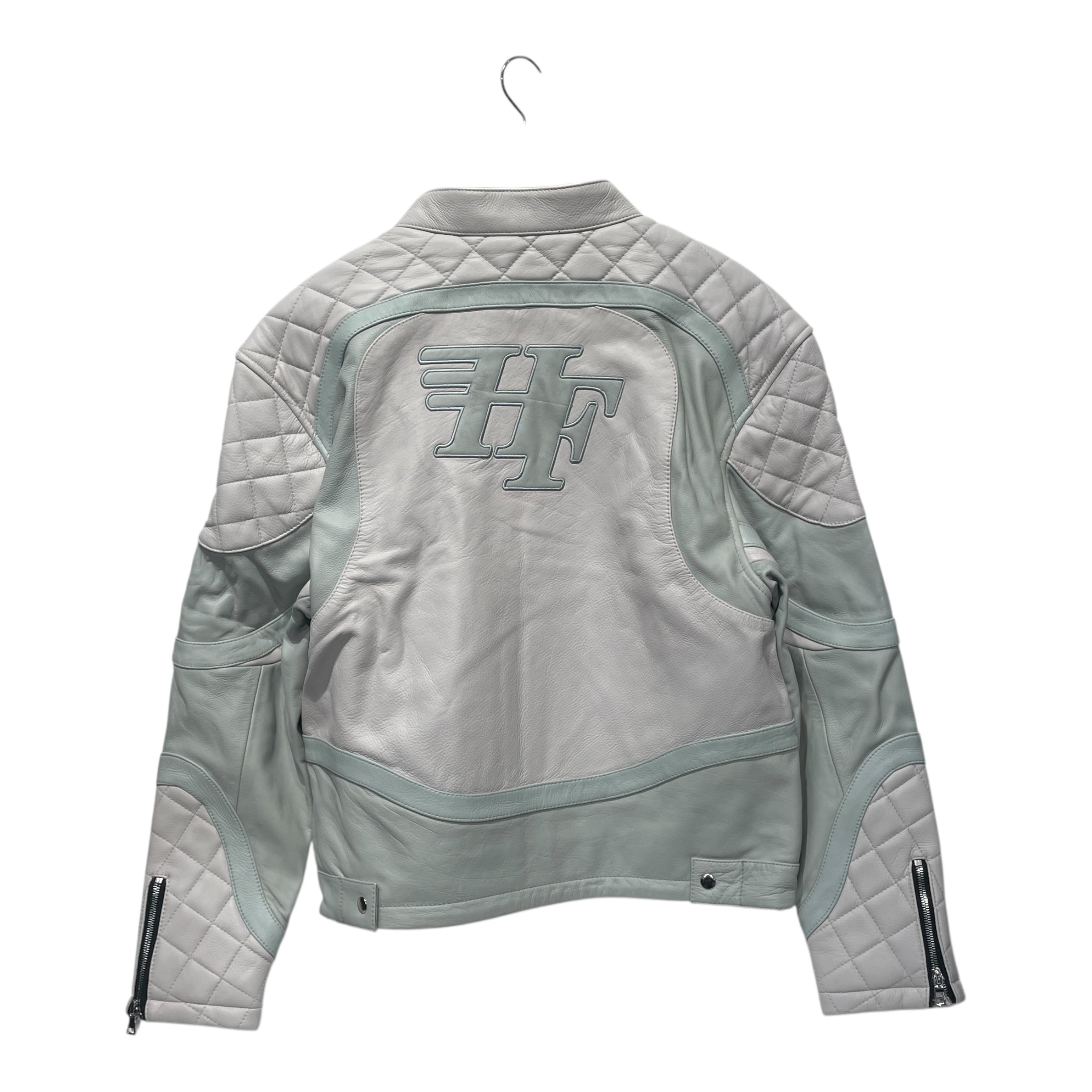 HOMME + FEMME/Leather Jkt/M/Leather/SLV/COOL GRAY/MINT COLOR view 2