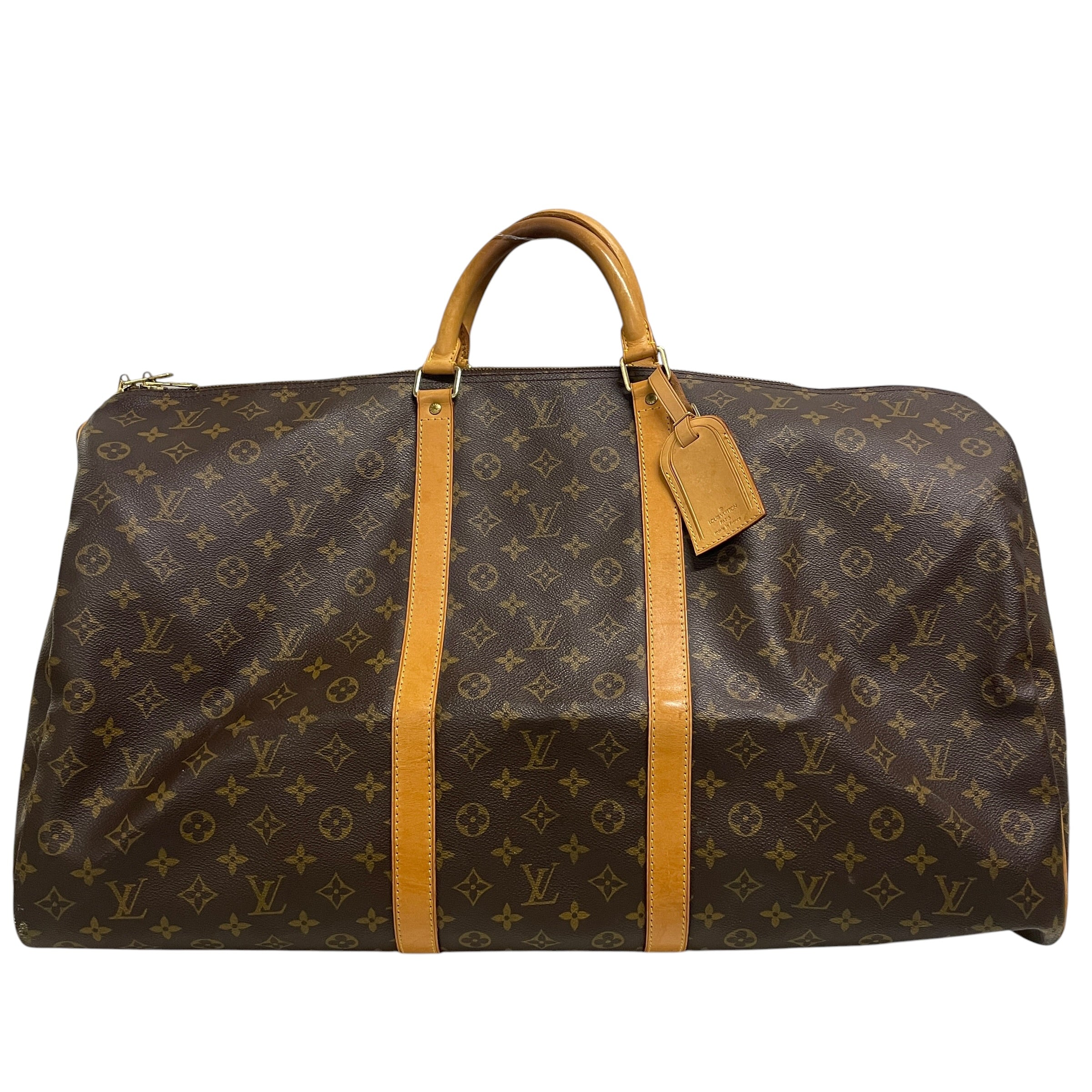 LOUIS VUITTON/Bag/Monogram/Leather/BRW/KEEPALL DUFFLE view 2