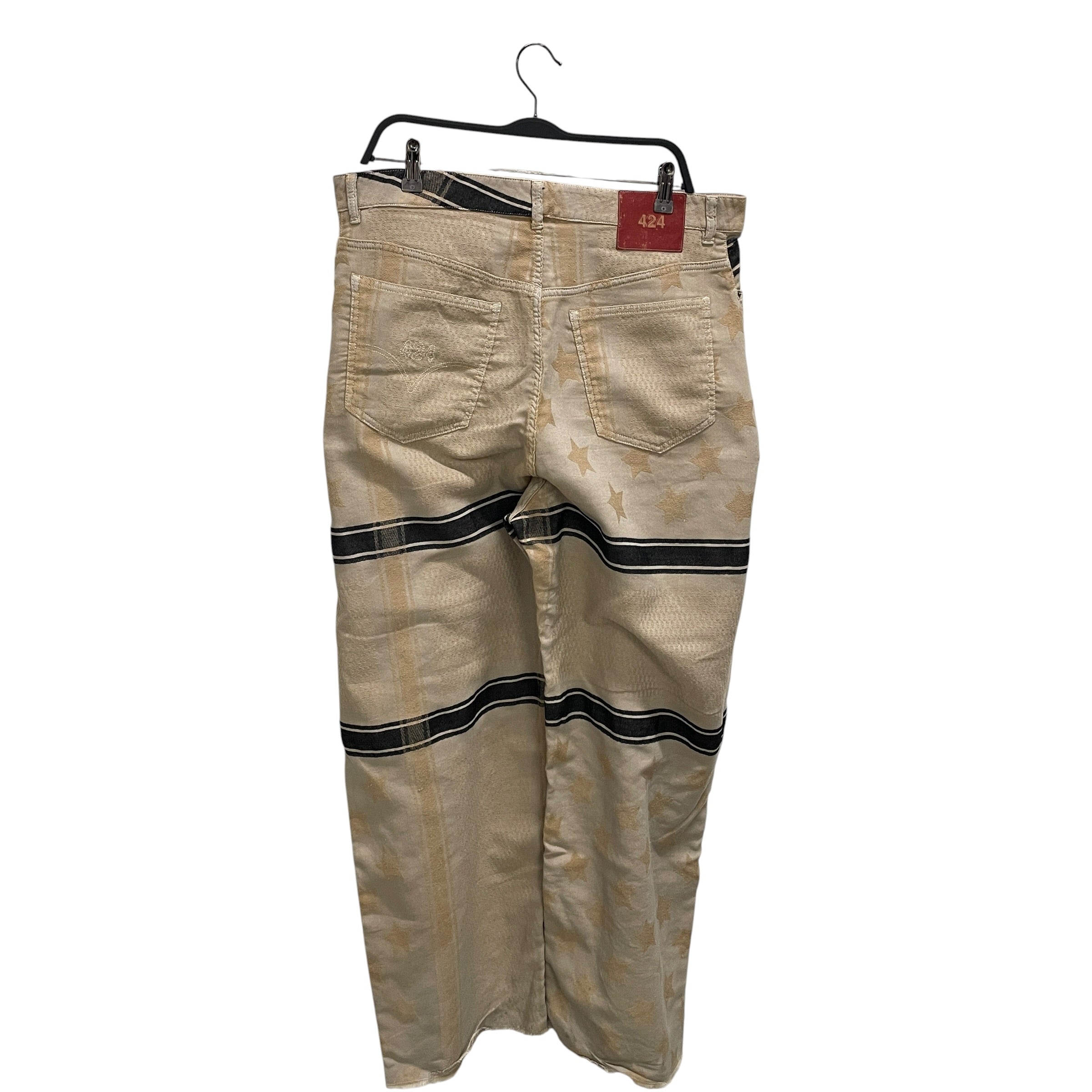 424(FourTwoFour)/Pants/48/BEG/Graphic/STRIPES/ STARS view 2