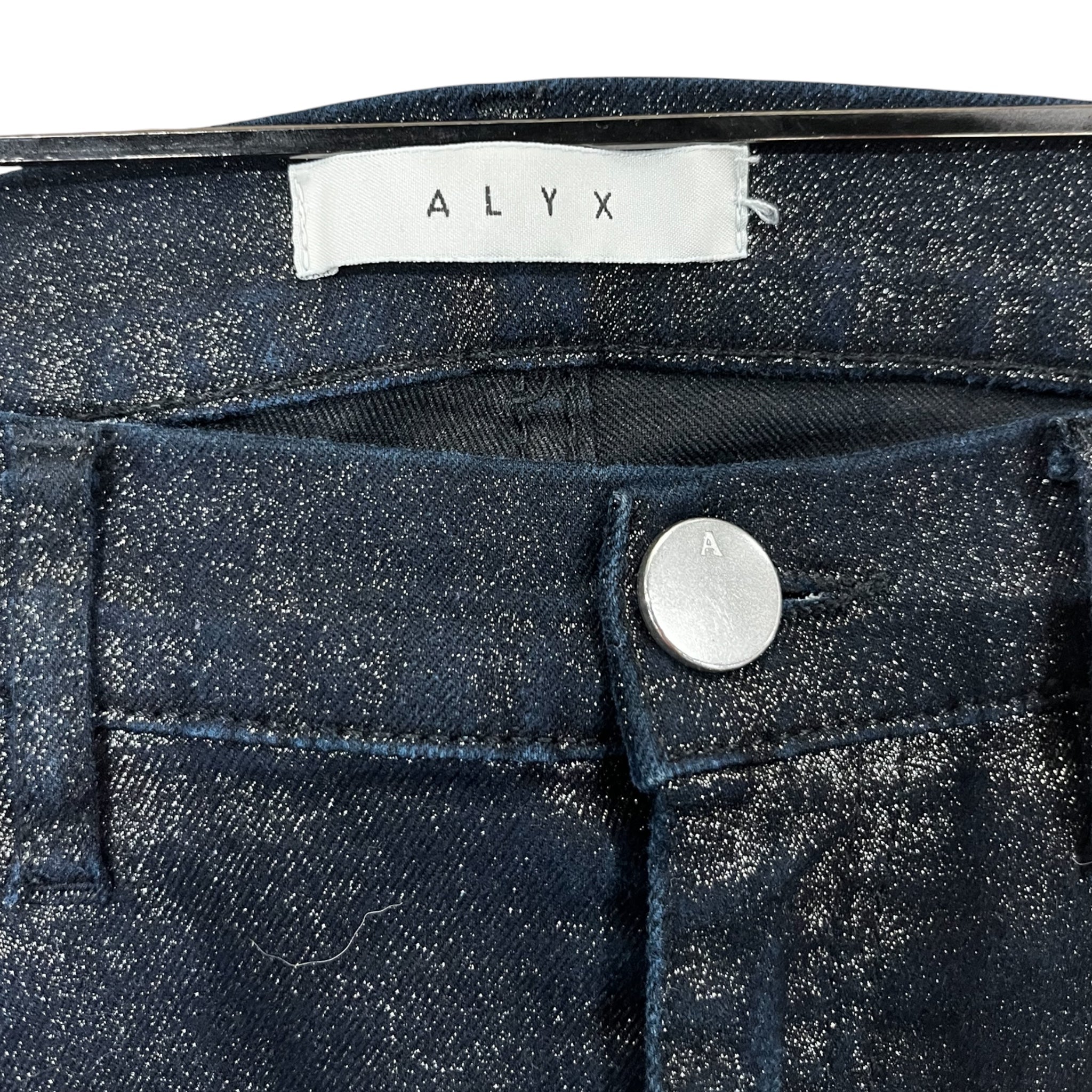1017 ALYX 9SM(ALYX)/Bootcut Pants/28/Glitter/Cotton/BLU/glitter skinny bell bottom view 3