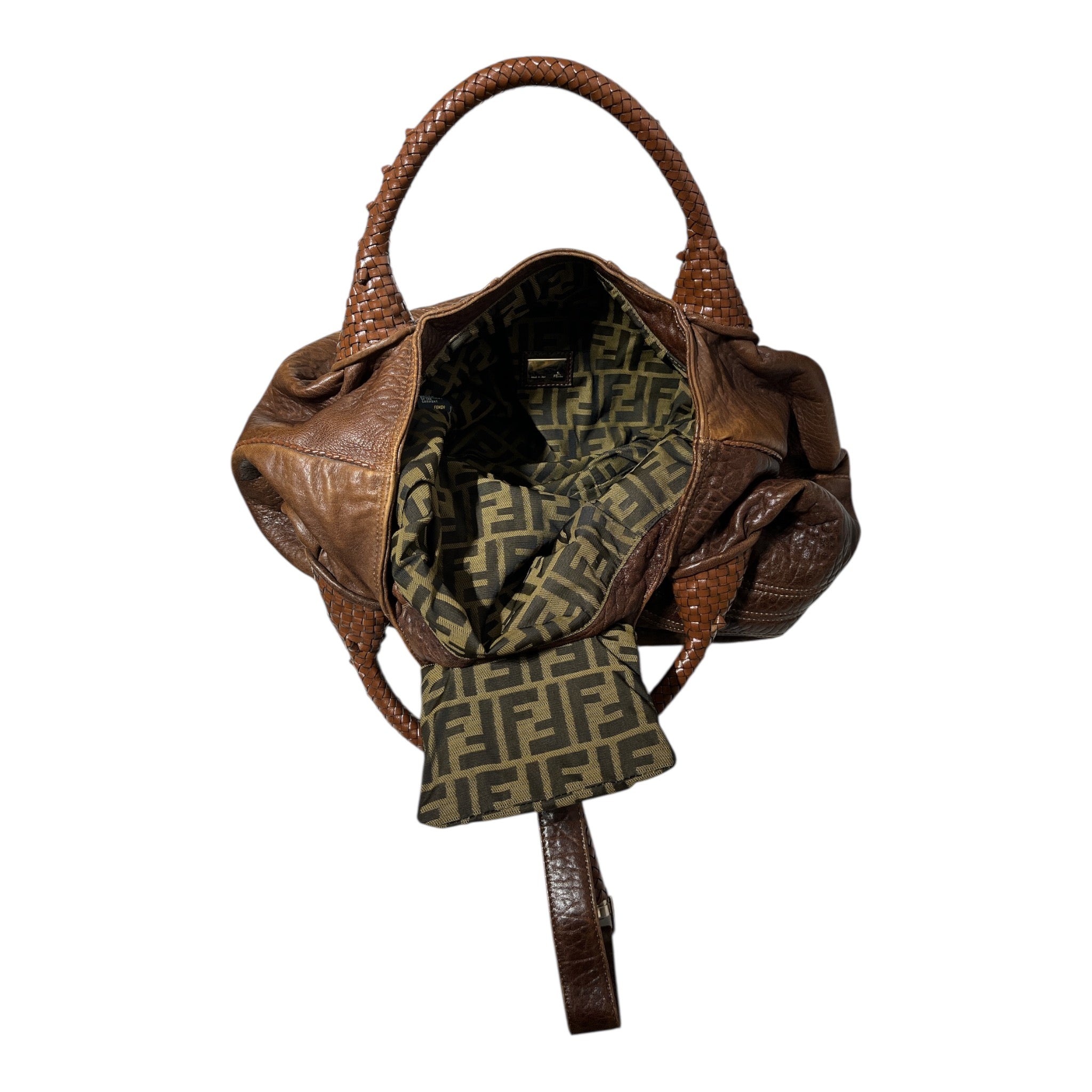 FENDI/Hand Bag/Leather/BRW/WOVEN SPY view 4
