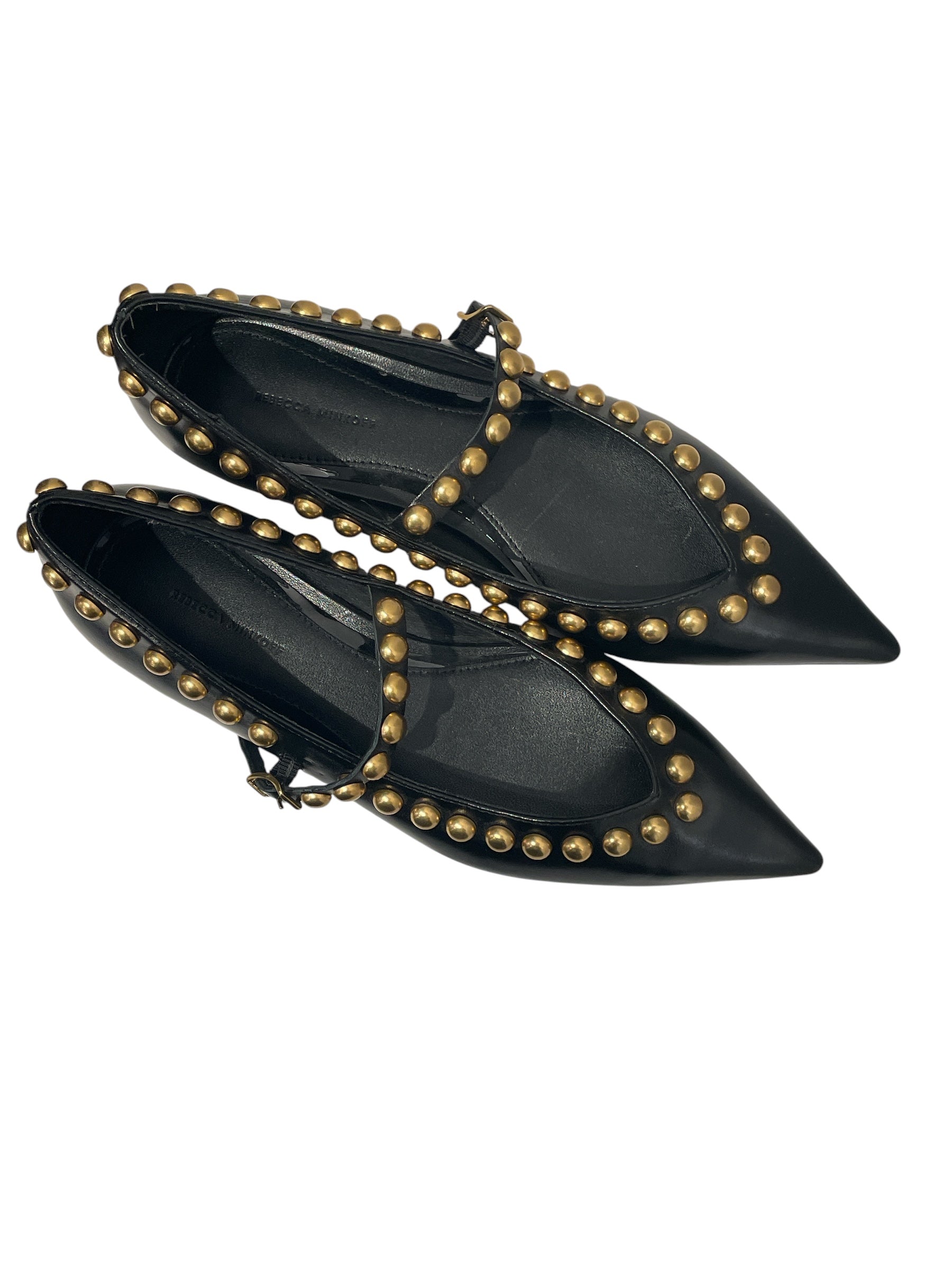 REBECCA MINKOFF/Flat Shoes/US 6/Leather/BLK/Studs/STUDDED MARY JANE view 3