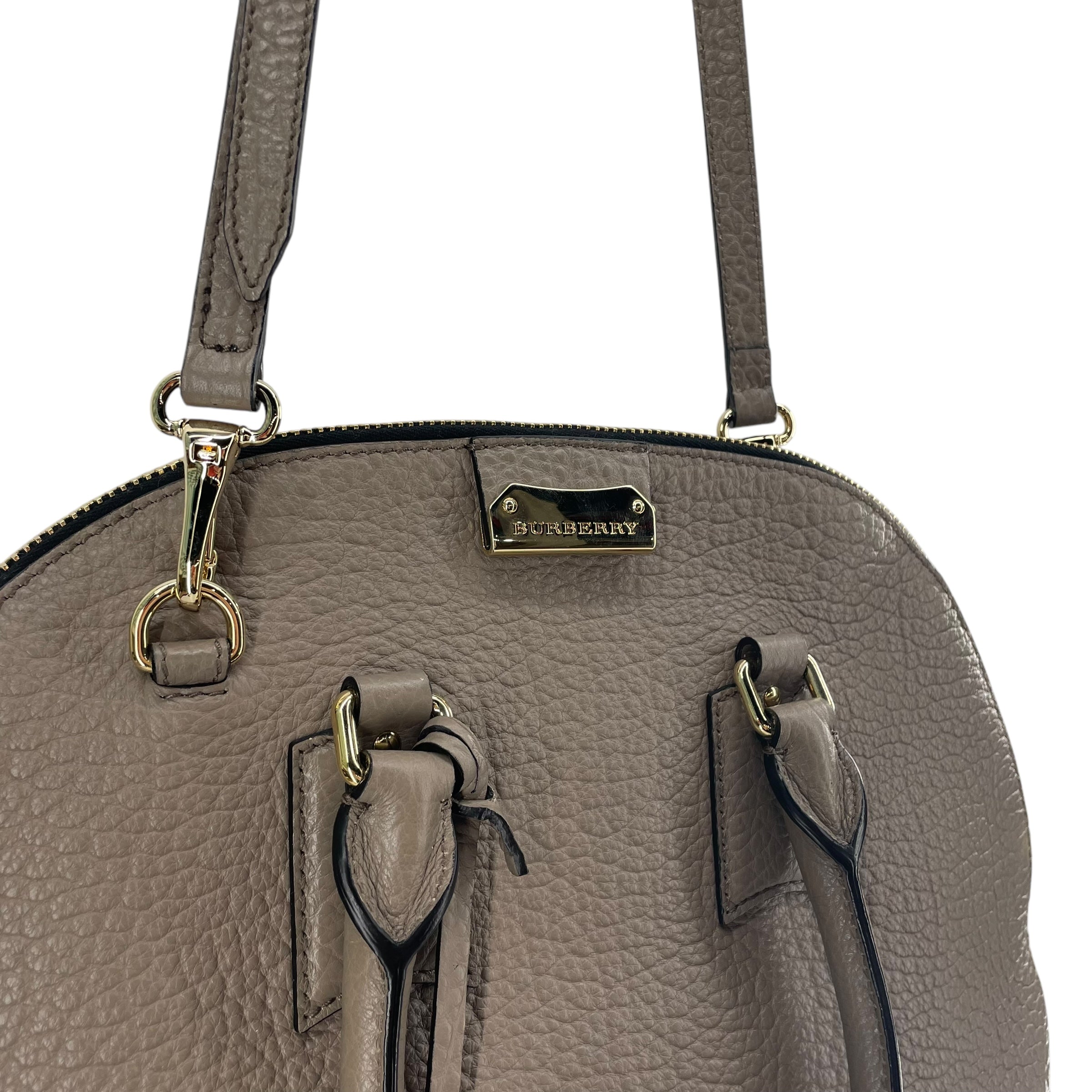 BURBERRYS/Hand Bag/Leather/GRY/ROUND BAG view 8