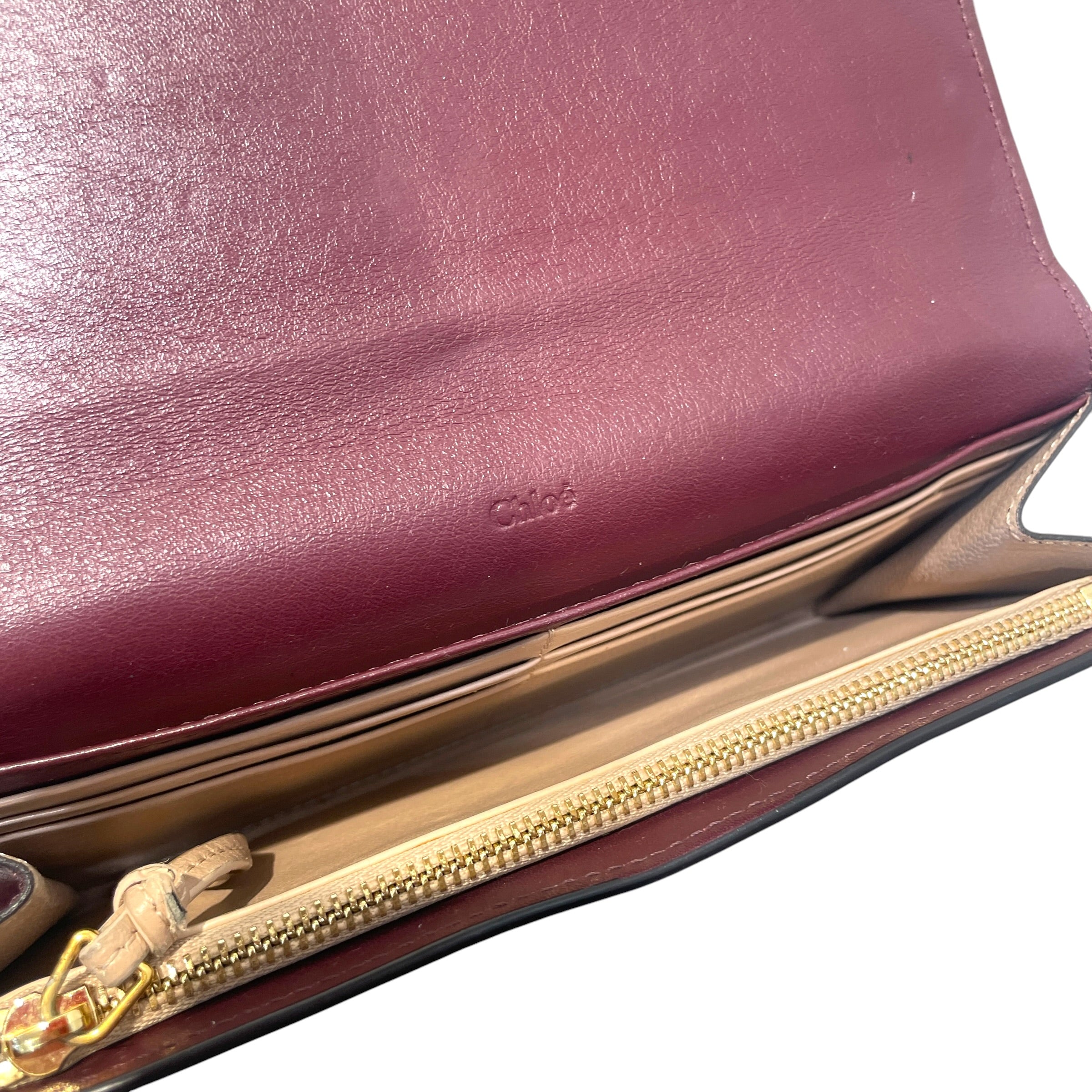 Chloe/Long Wallet/All Over Print/Leather/BRW/L's/Geometric Wallet view 3
