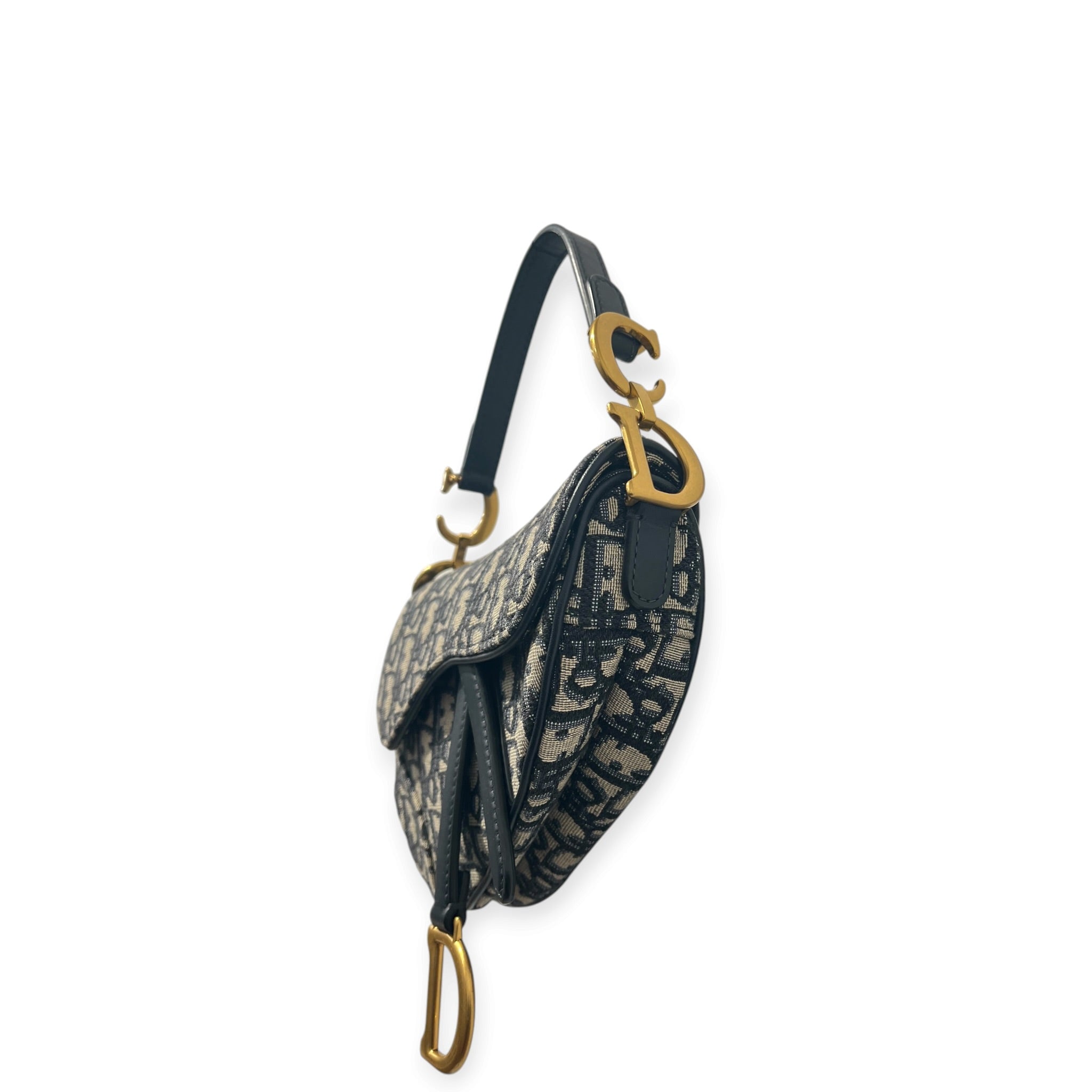 Christian Dior/Bag/Monogram/Cotton/NVY/MINI SADDLE BAG OBLIQUE view 3