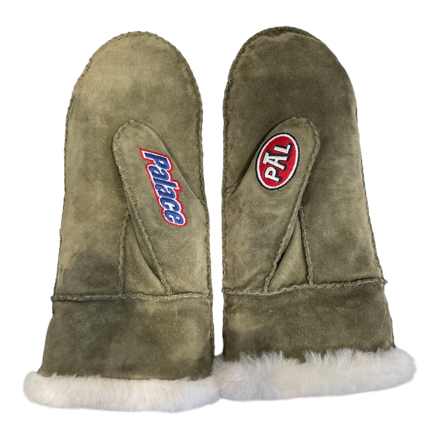 UGG australia/PALACE/Gloves, Mittens/Graphic/Leather/GRN/M's/PATCHES / FUR LINED view 2