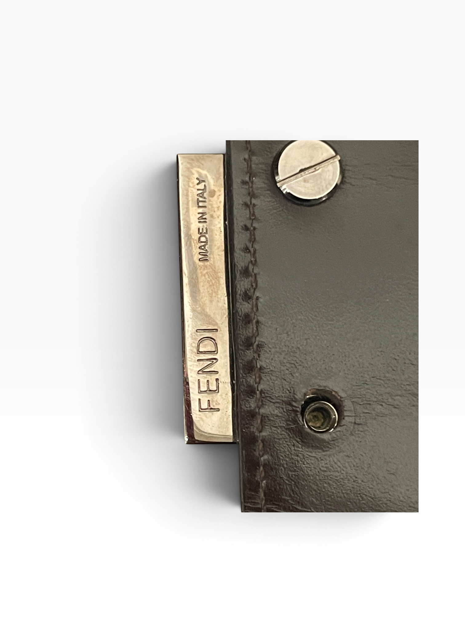 FENDI/Trifold Wallet/Monogram/Cotton/BRW/L's/BIG FOLD OVER LOGO view 3