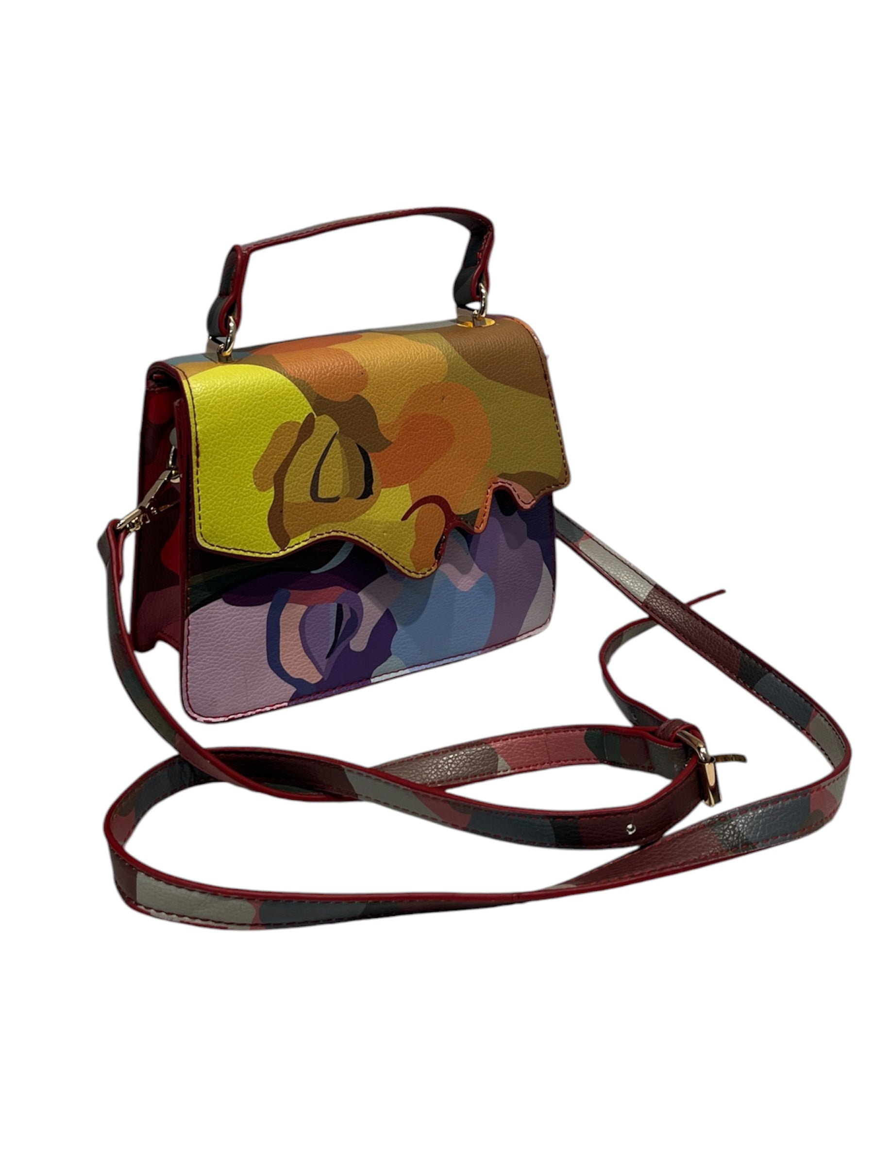 KIDSUPER STUDIOS/Cross Body Bag/All Over Print/Leather/MLT/KISSING FACE BAG view 2