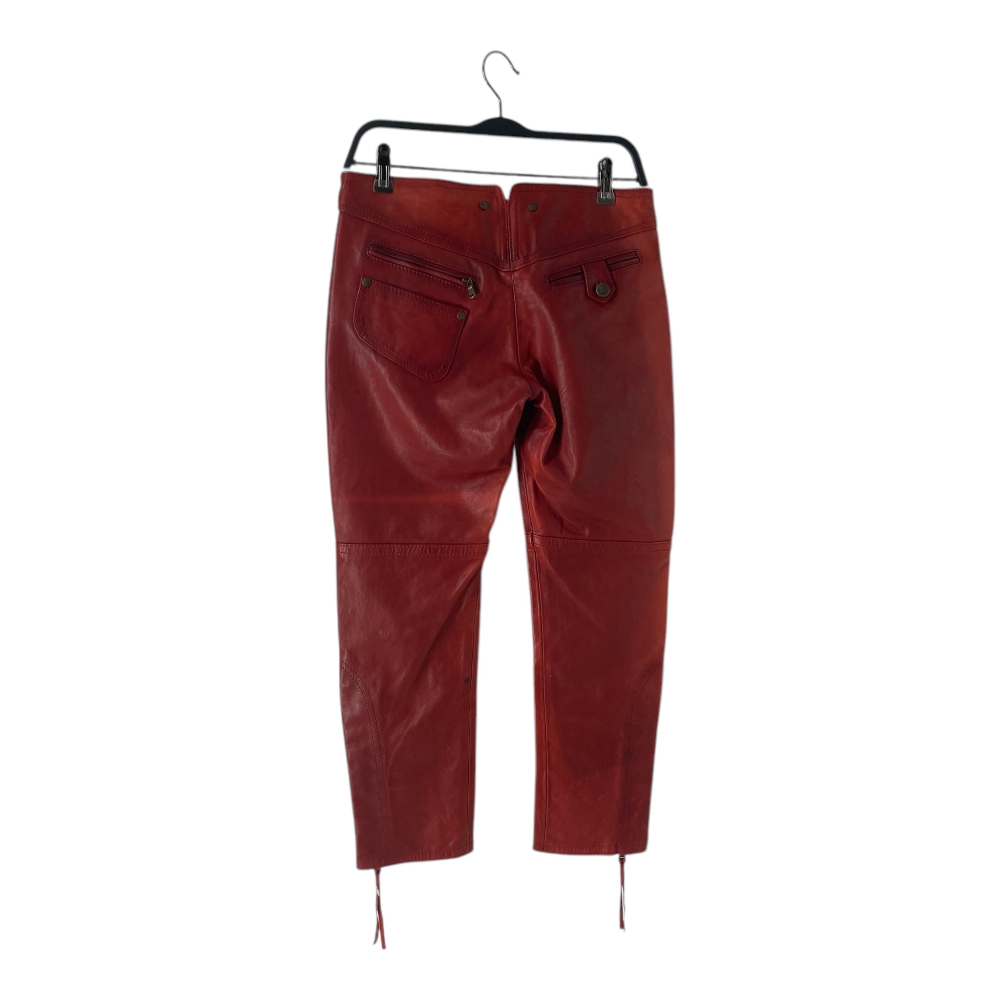 PATRIZIA PEPE/Bottoms/40/Leather/RED/BIKER PANTS W/ BELT view 2