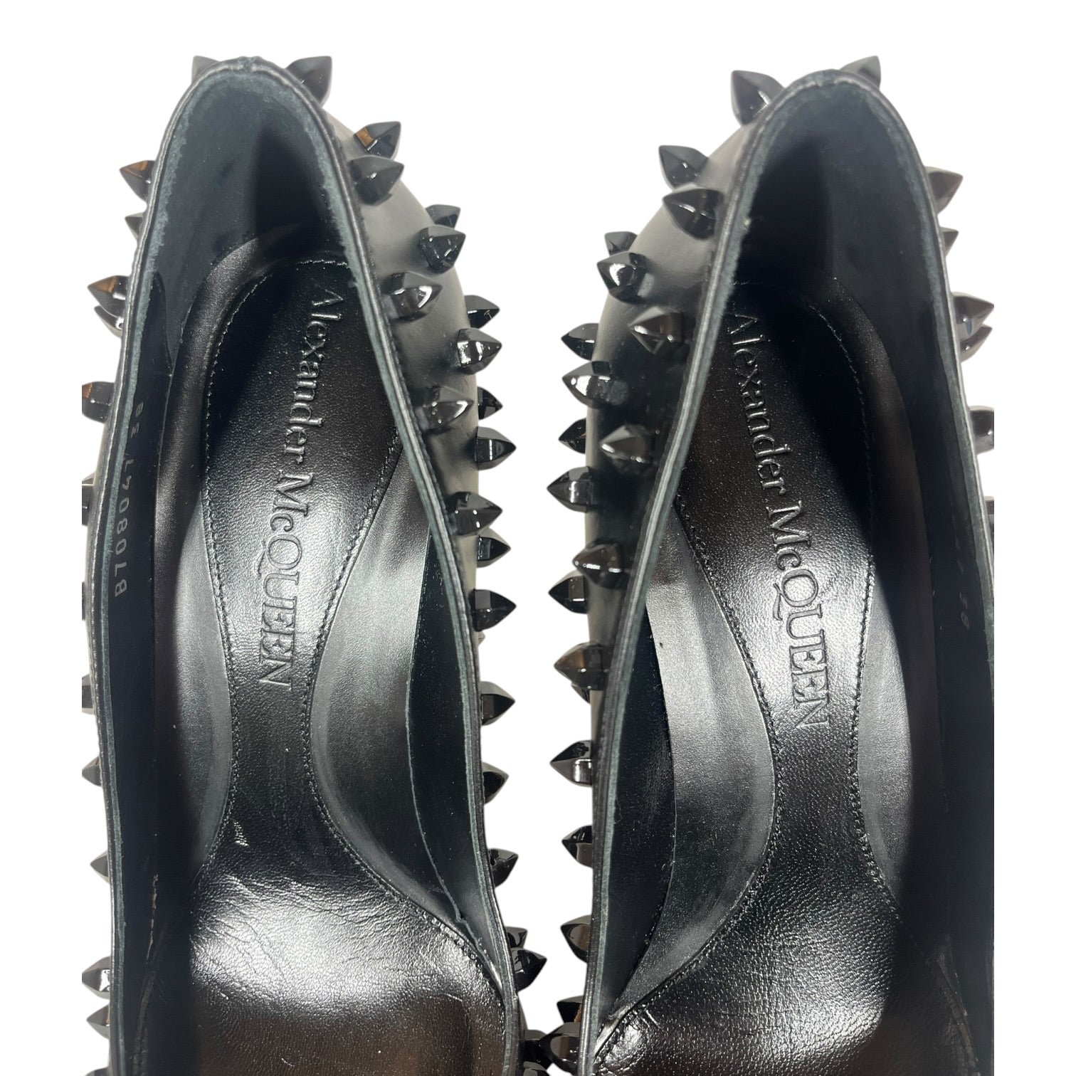 Alexander McQueen/Heels/EU 38/Leather/BLK/STUDDED LEATHER HEELS view 4