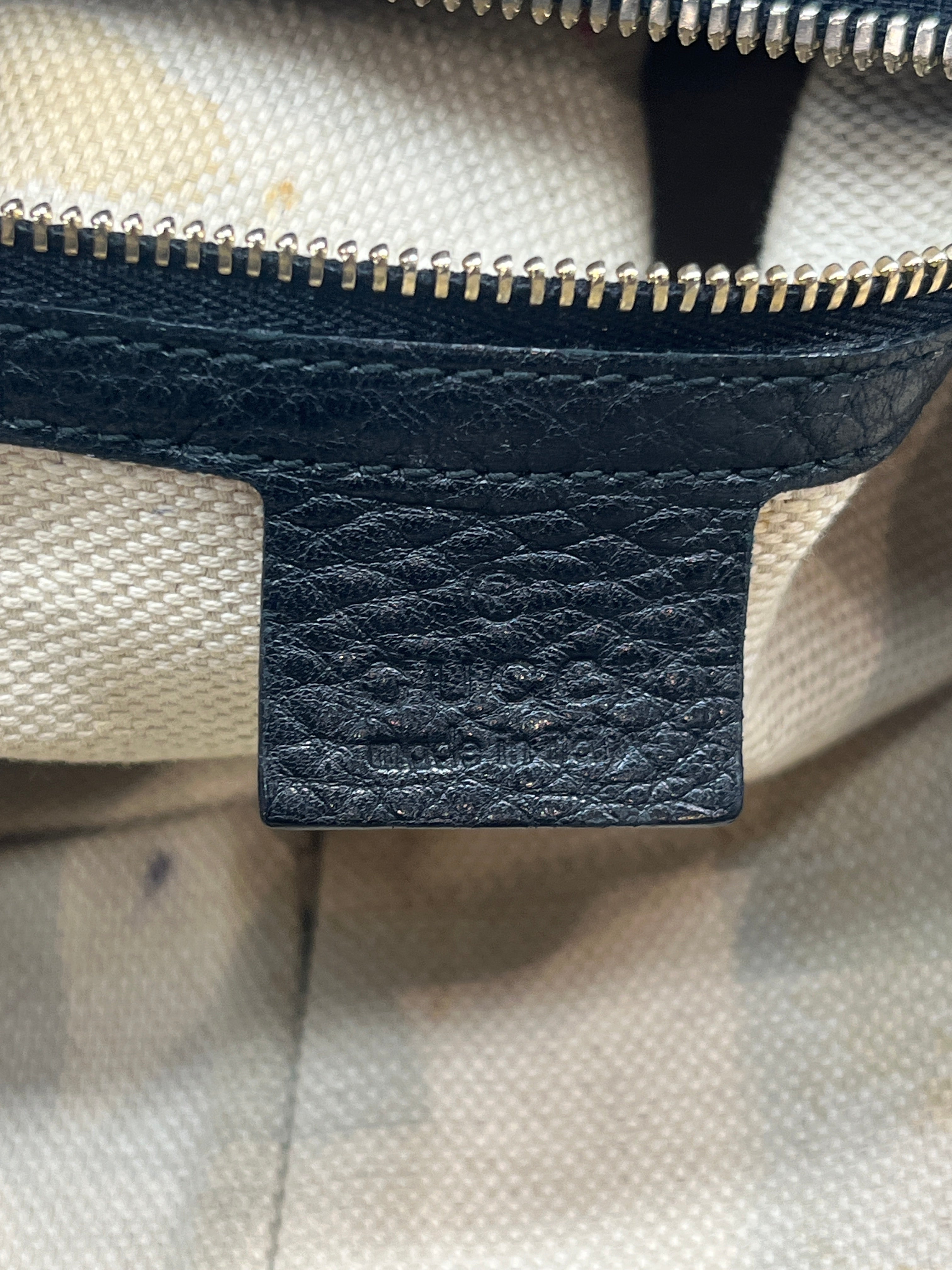 GUCCI/Hand Bag/Leather/BLK/SOHO HOBO MEDIUM view 6