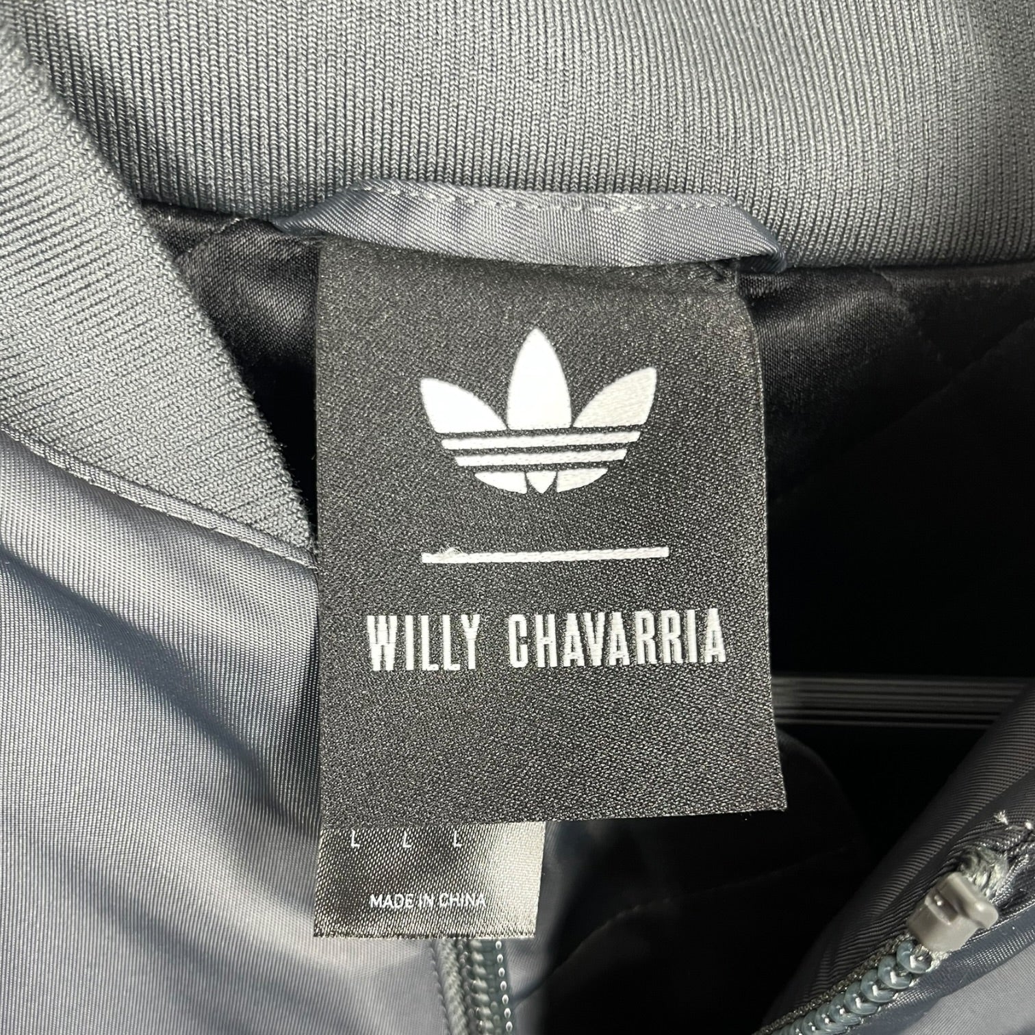 adidas/WILLY CHAVARRIA/Puffer Jkt/L/Polyester/GRY/Fine Athletic Fashions view 3