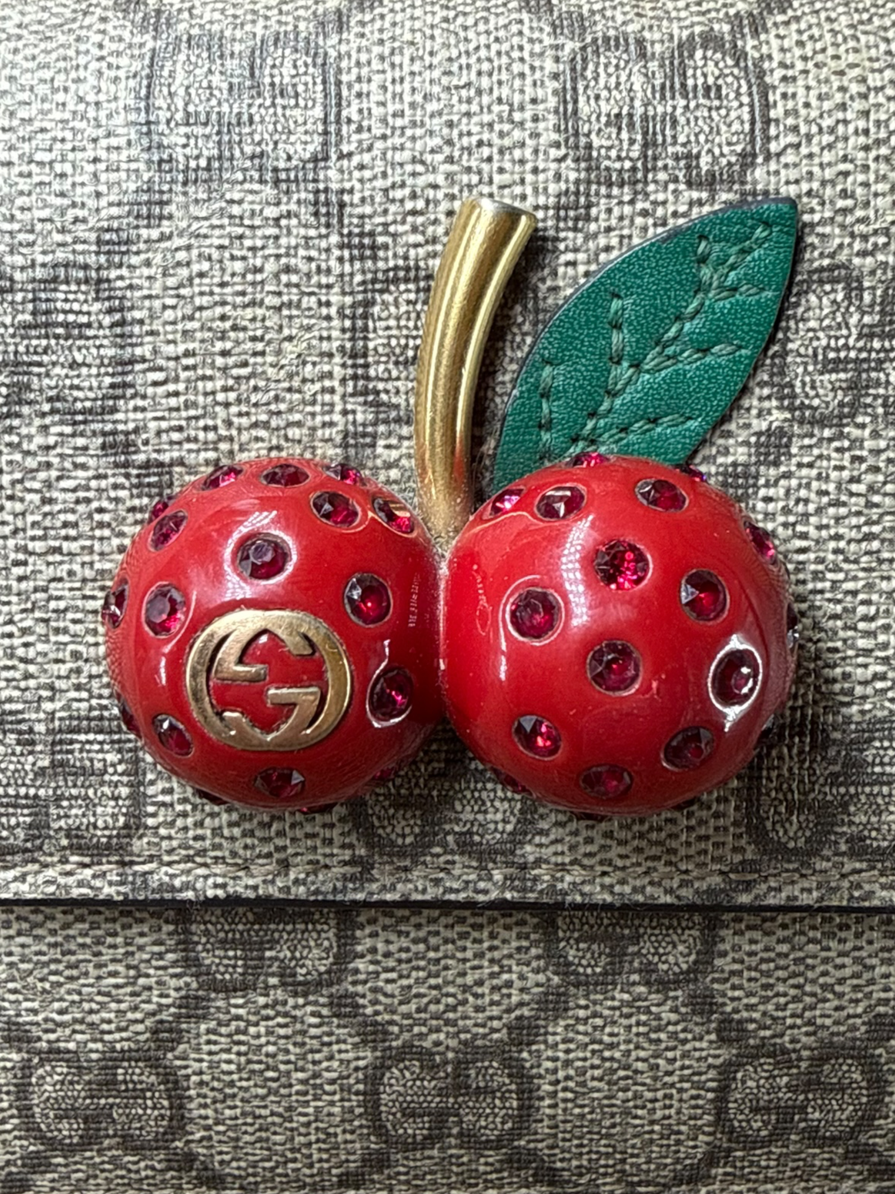 GUCCI/Cross Body Bag/Monogram/Leather/MLT/JEWELED CHERRY view 6