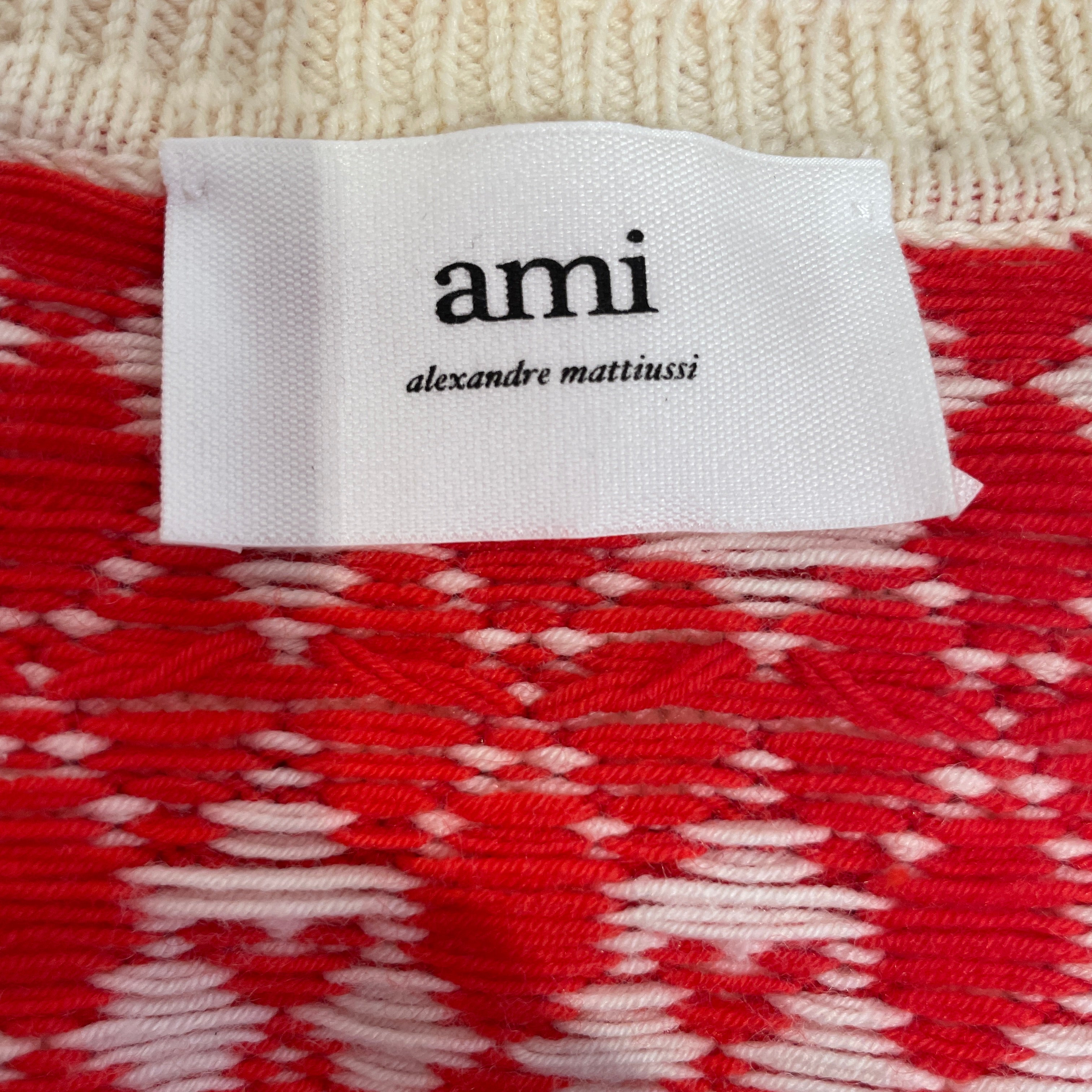 AMI PARIS/Sweater/32/All Over Print/Polyester/WHT/AMI PARIS SWEATER view 4