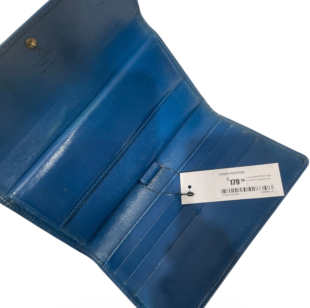 LOUIS VUITTON/Long Wallet/Leather/BLU/L's/elipse blu view 4