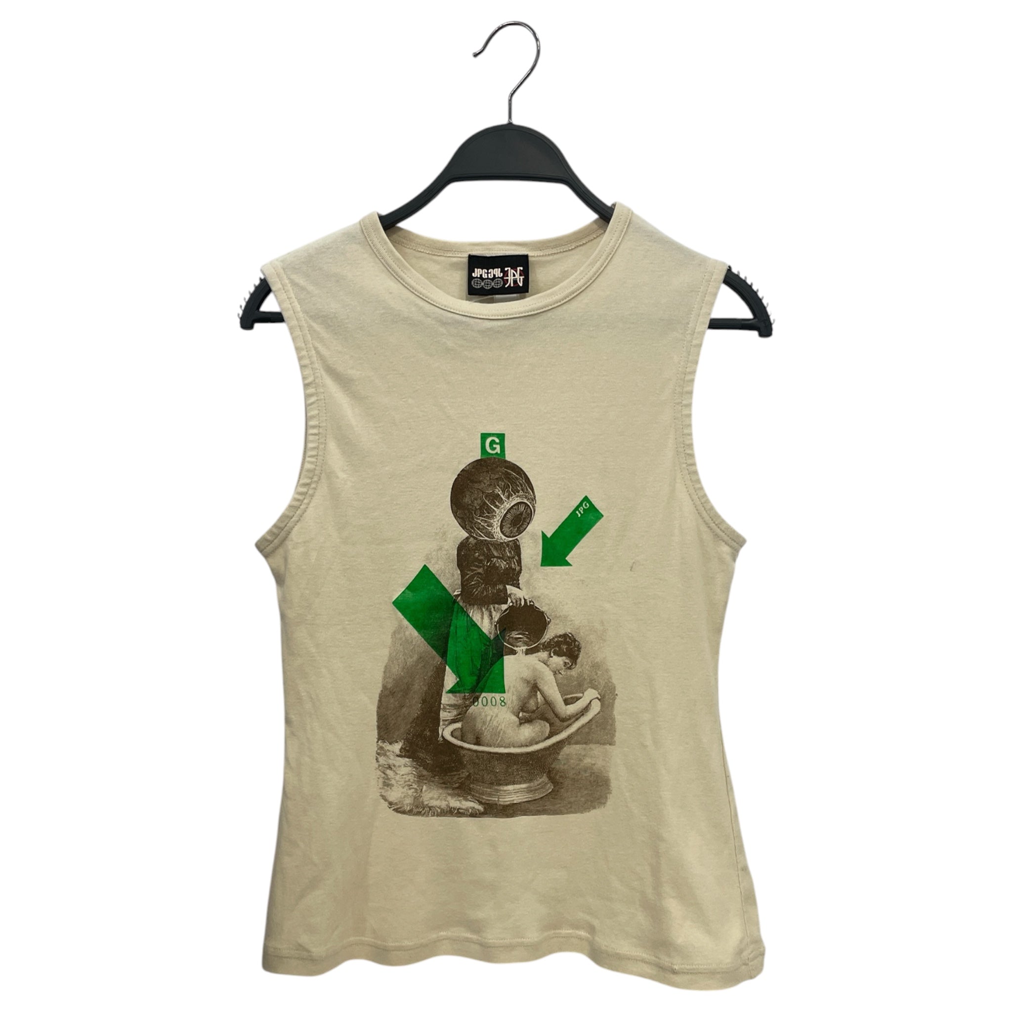 Jean Paul Gaultier/Tank Top/S/Cotton/CRM/High Neck/Graphic/NUDE ALIEN VENUS 1999 JPG 0008 view 1