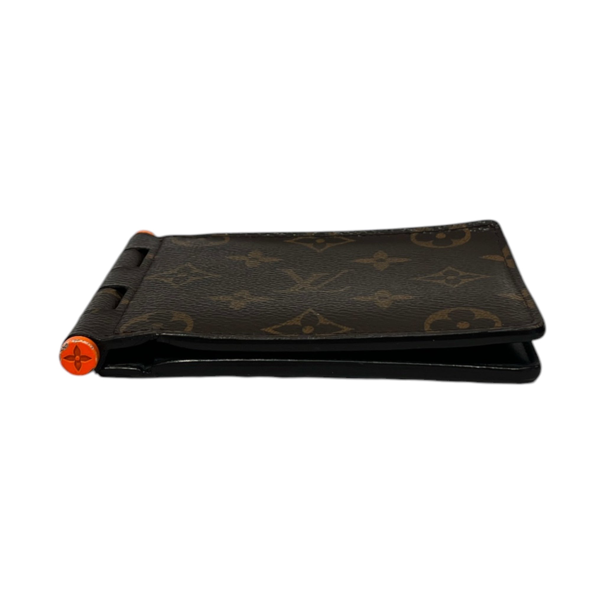 LOUIS VUITTON/Bifold Wallet/Monogram/Leather/BRW/M's/solar ray orange bar wallet view 3