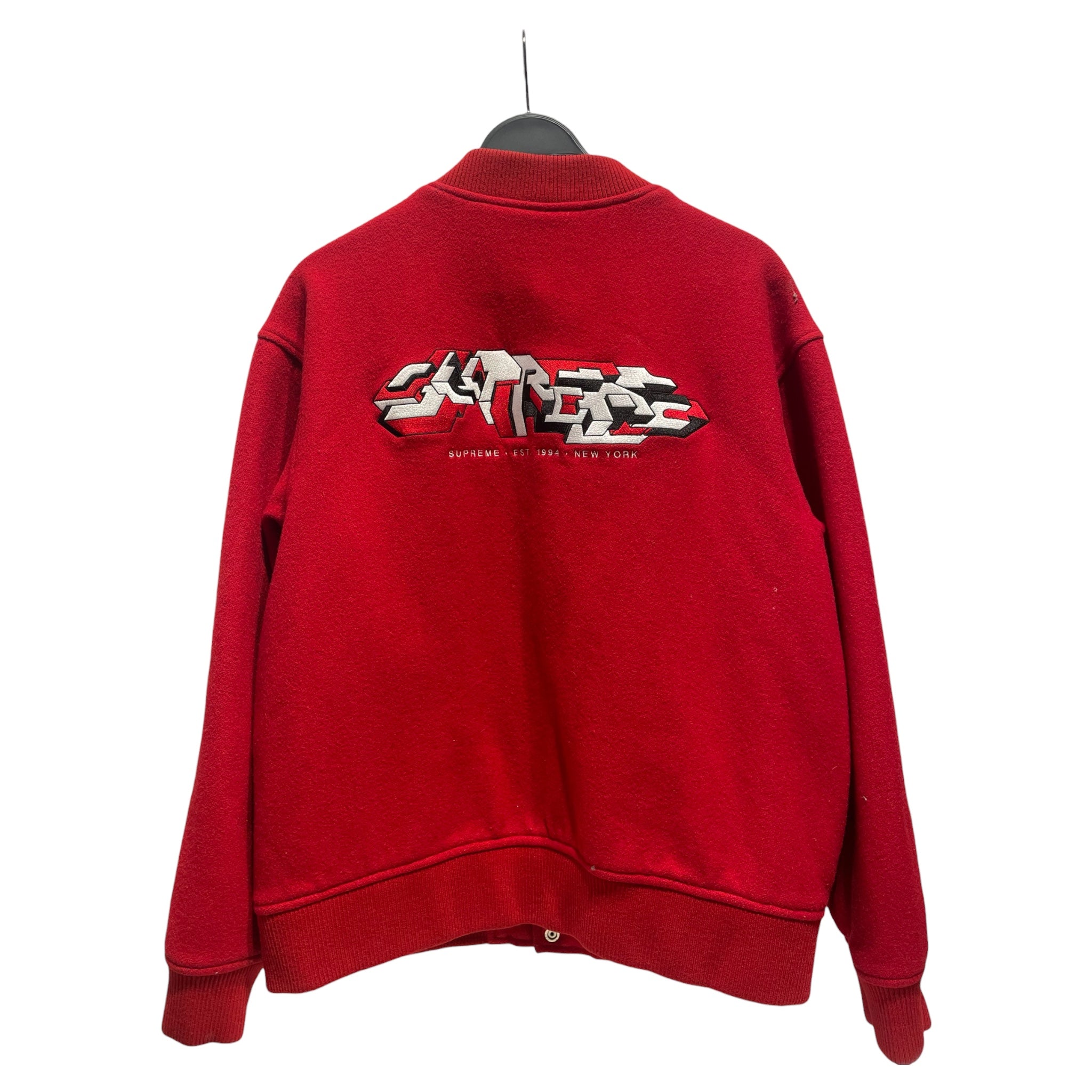 Supreme/Jacket/XL/Wool/RED/Graphic/GEOMETRIC BACK LOGO view 2