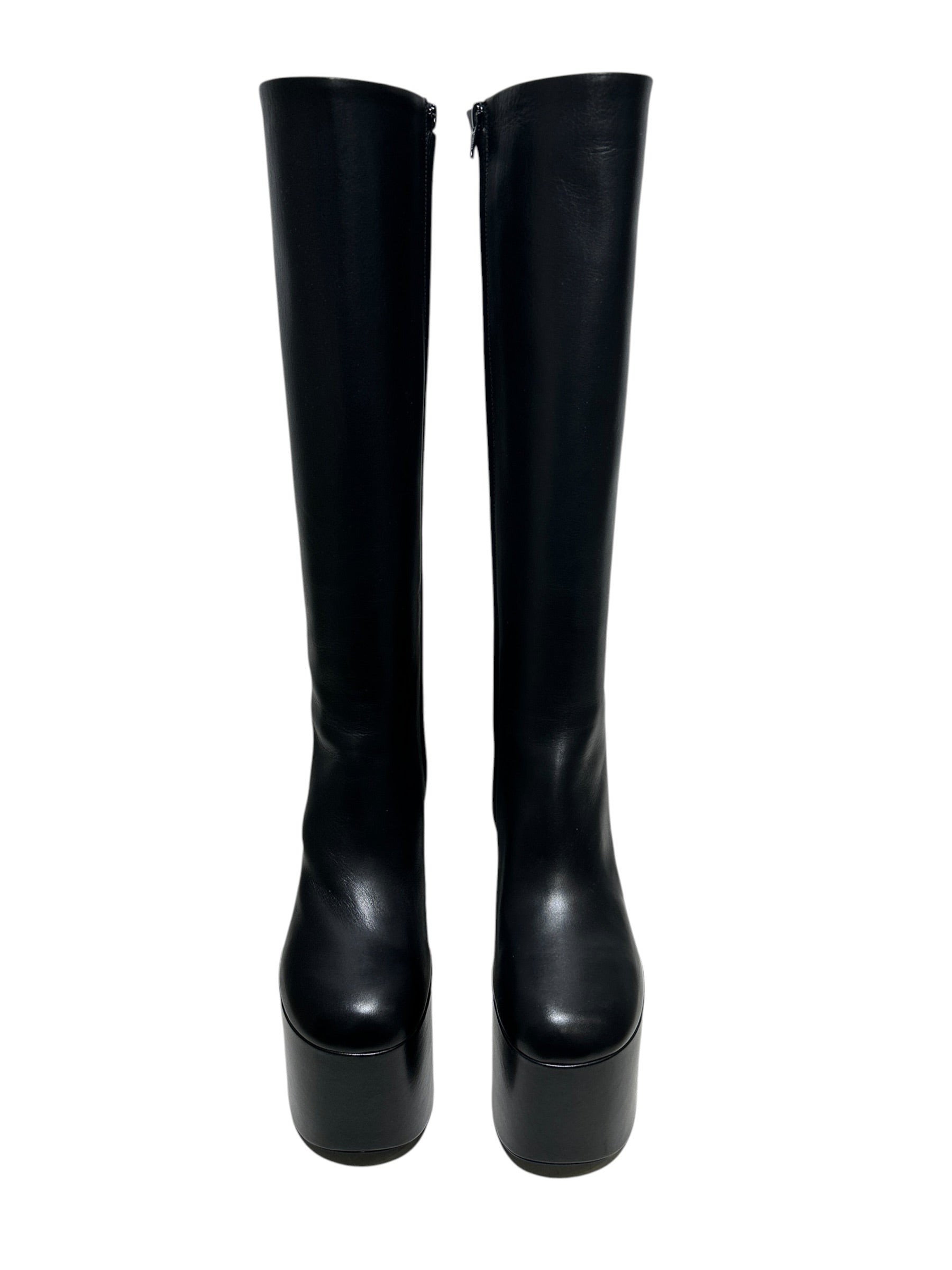 BALENCIAGA/Heels/US 8.5/Leather/BLK/CAMDEN PLATFORM KNEE HIGH view 4