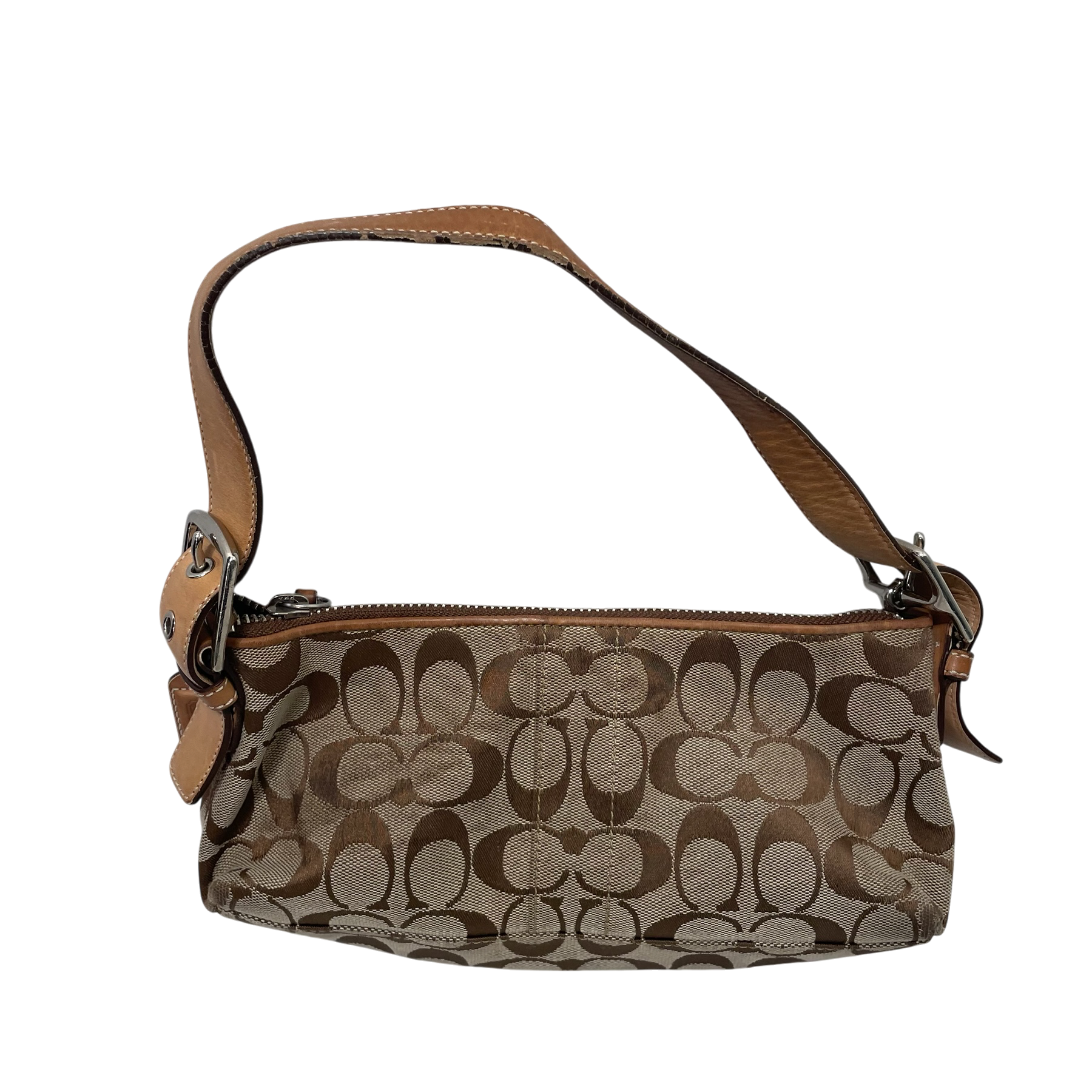 COACH/Hand Bag/All Over Print/Cotton/BRW/VINTAGE