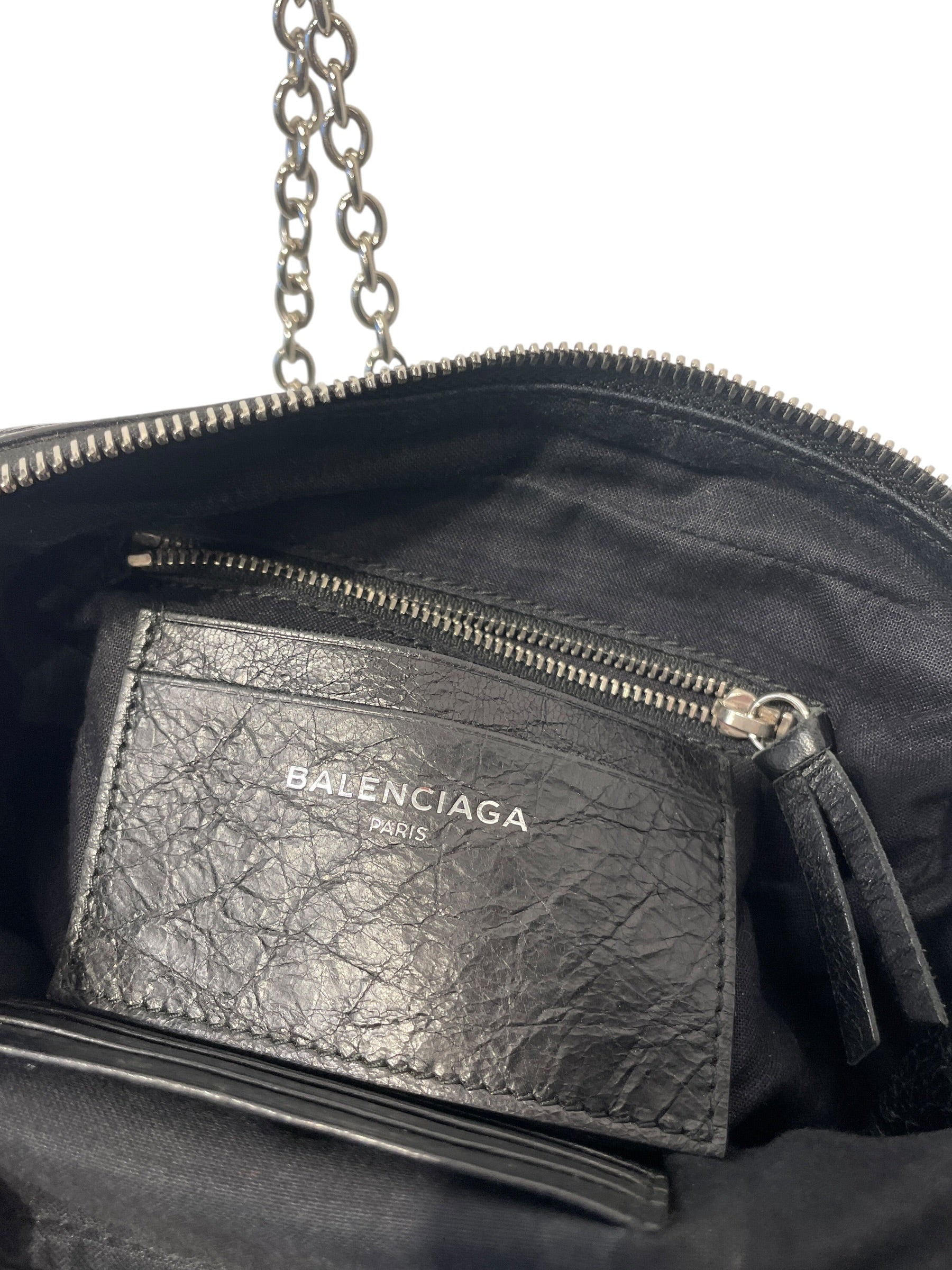 BALENCIAGA/Cross Body Bag/Graphic/Leather/BLK/CLASSIC REPORTER/GRAFFITI view 8