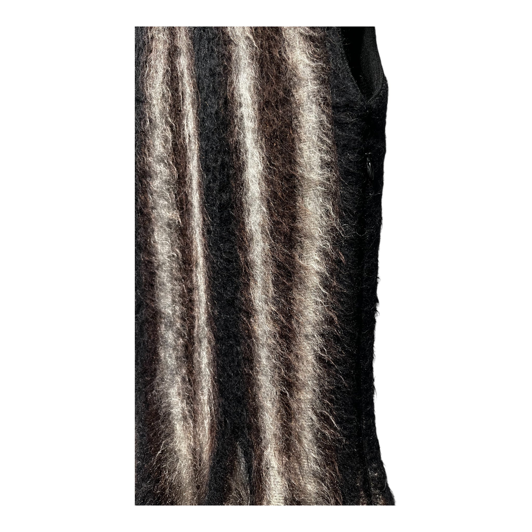 Alexander McQueen/SL Dress/L/All Over Print/Wool/BLK/BLK/BRN/WHT WOOL/MOHAIR BLEND view 3