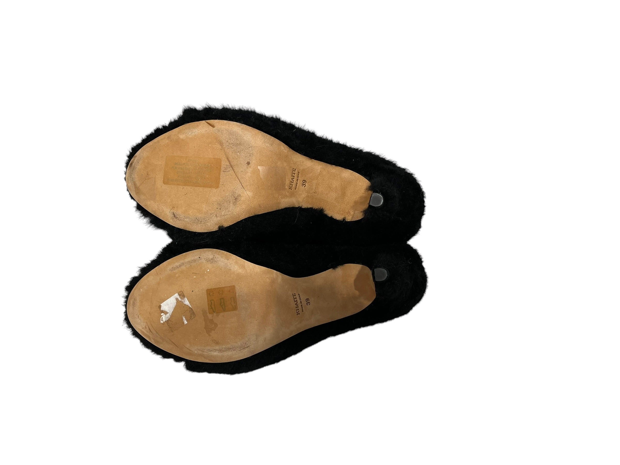 KHAITE/Heels/EU 39/Fur/BLK/Open-Toe/REAL FUR FROM BOVINE view 5