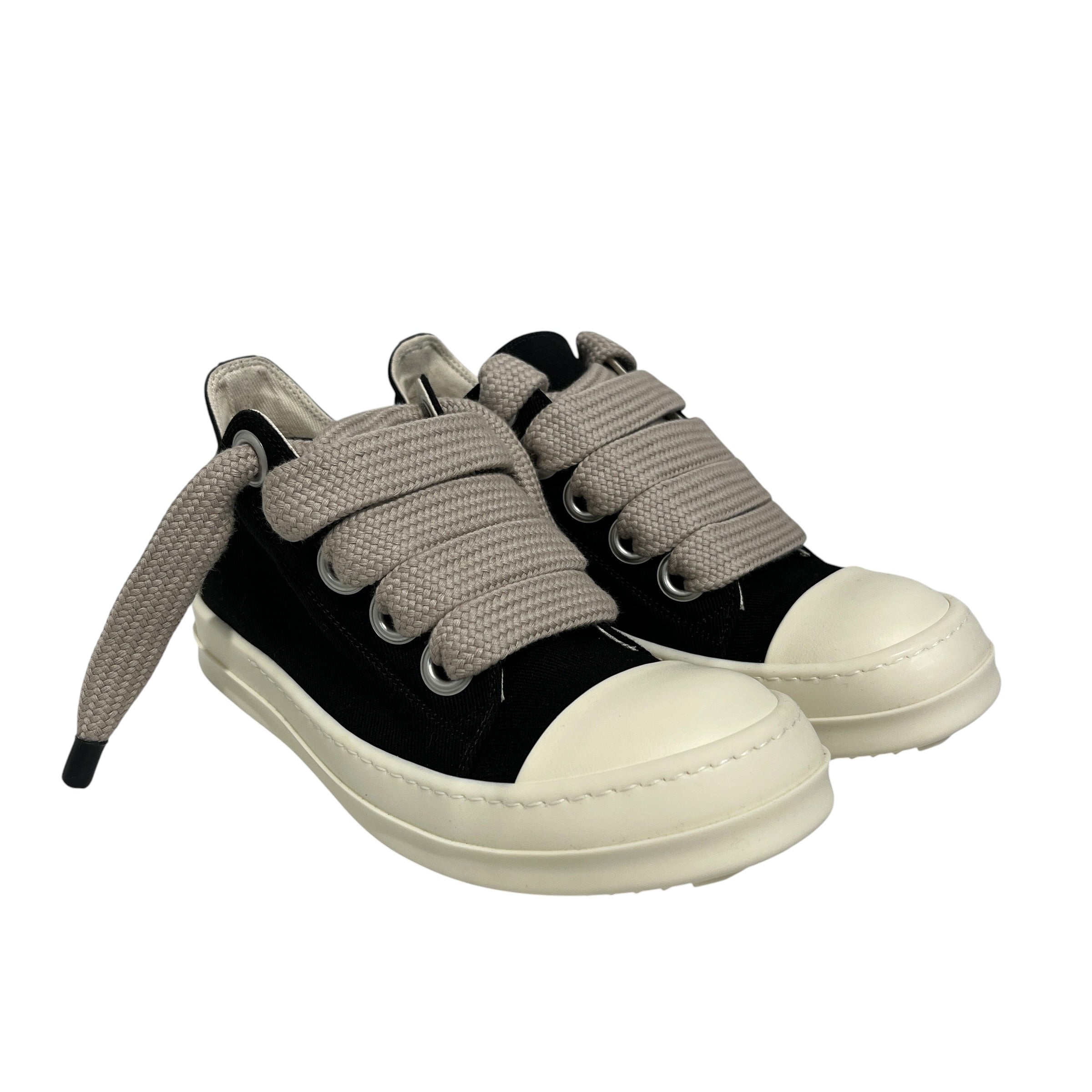 RICK OWENS DRKSHDW/Low-Sneakers/US 7/Cotton/BLK/Ramone DRKSHDW Shrink Wrap view 1