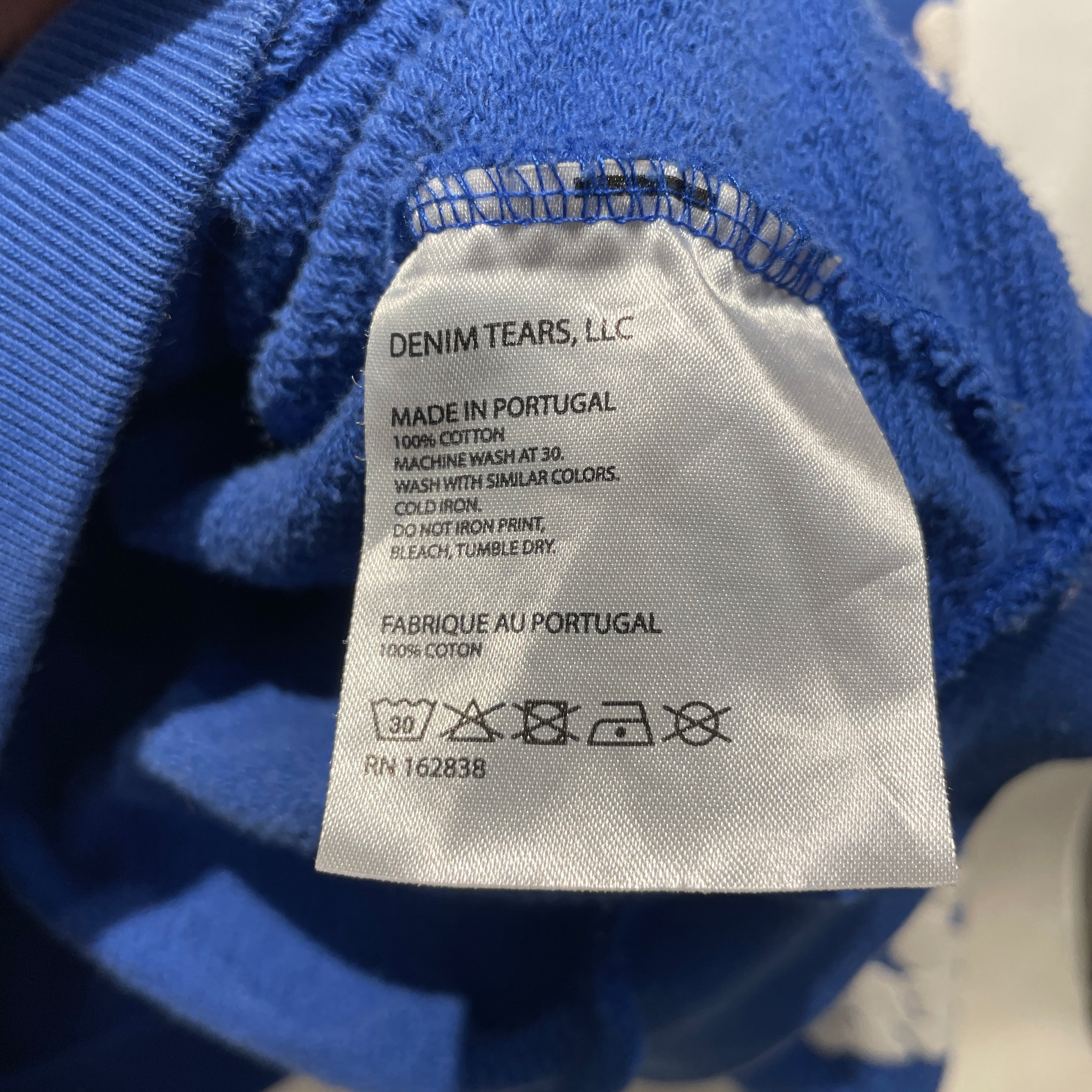 DENIM TEARS/Hoodie/XL/Cotton/BLU/ view 4
