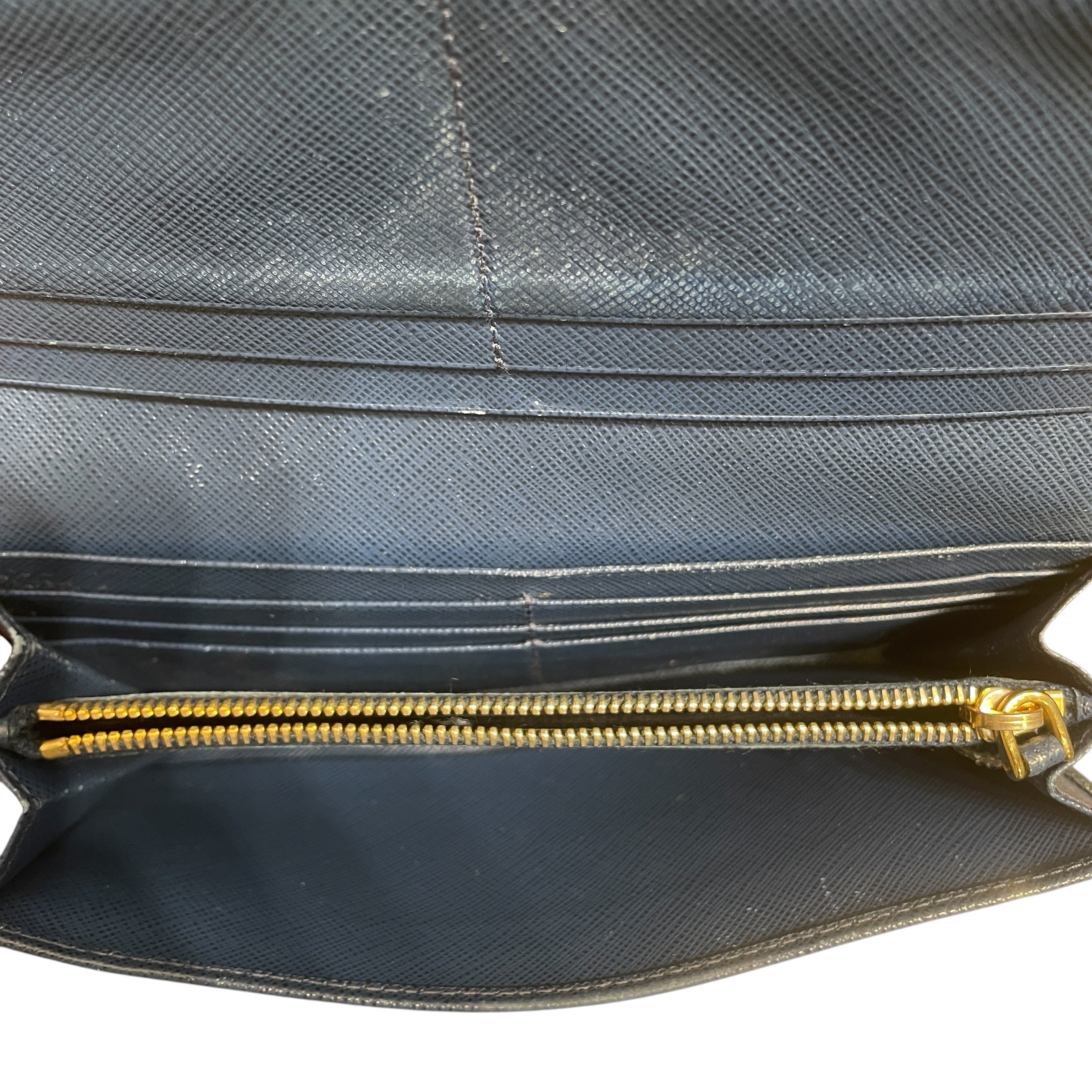 PRADA/Long Wallet/S/Leather/NVY/ view 4