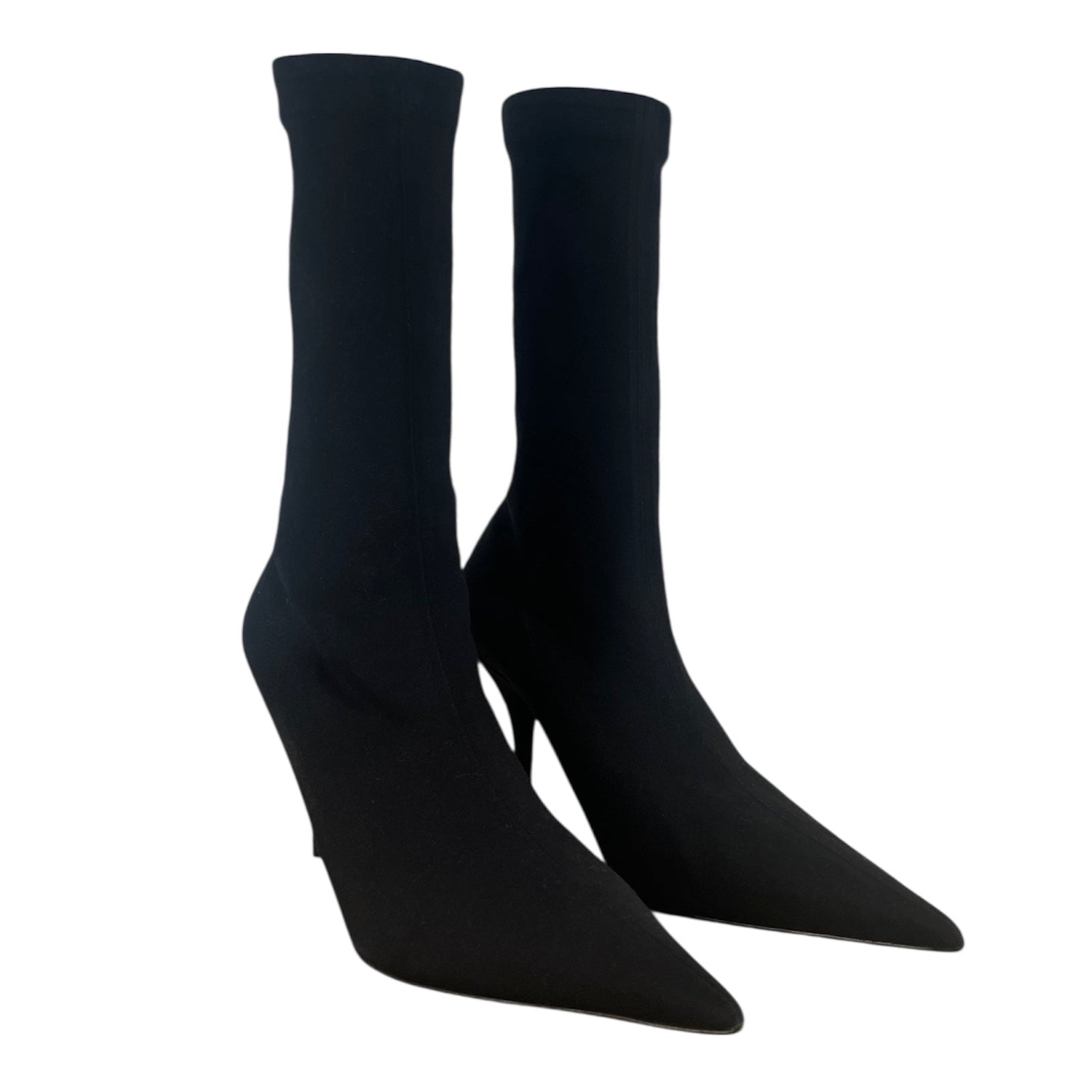 BALENCIAGA/Heels/EU 35/Cotton/BLK/V-Tip/KNIFE CLOTH SOCK MADE IN ITALY view 1