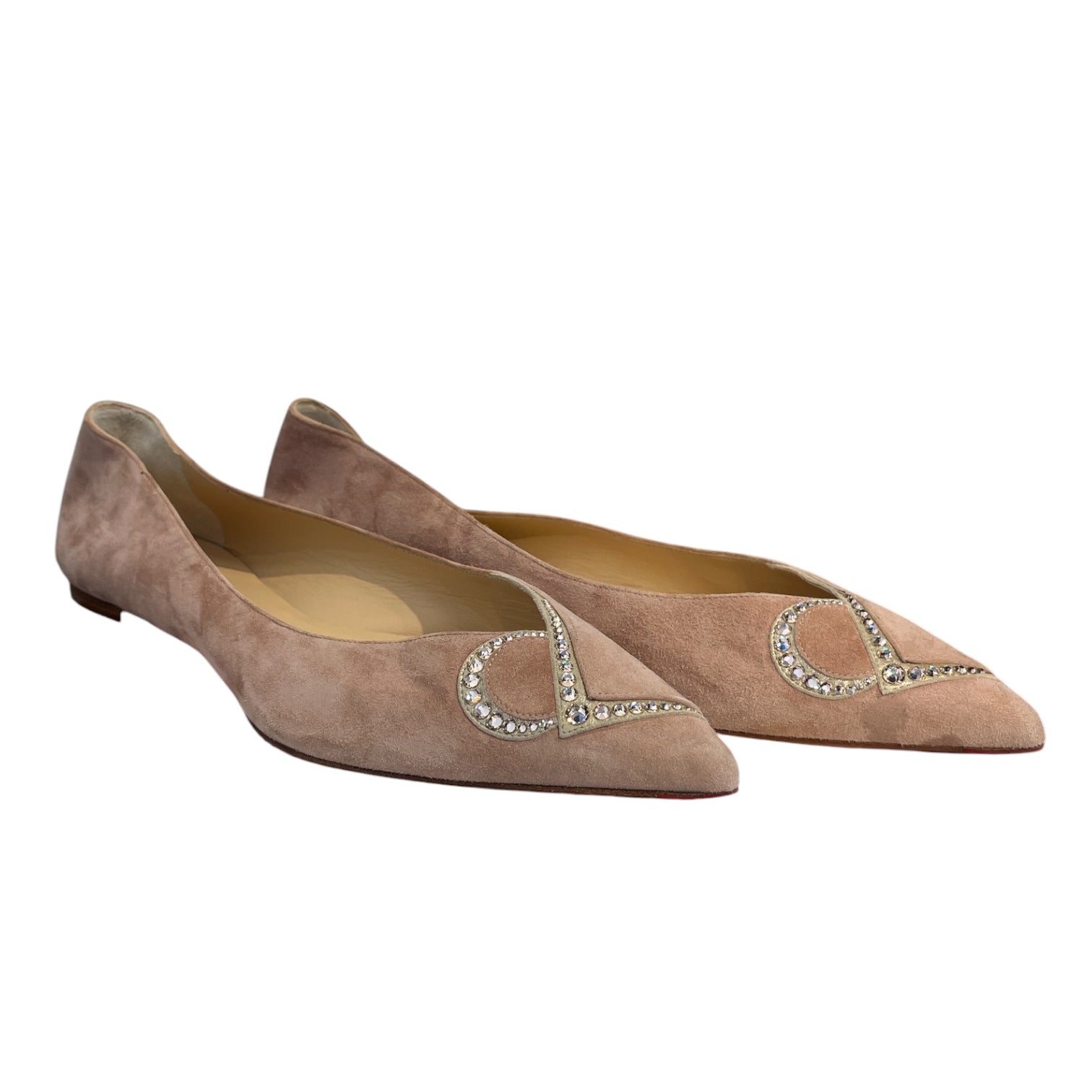 Christian Louboutin/Flat Shoes/EU 41/Suede/PNK/ view 1