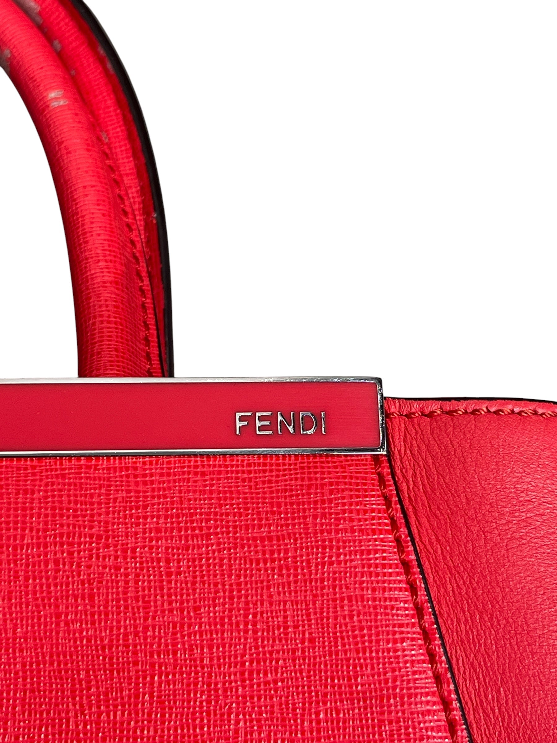 FENDI/Cross Body Bag/Leather/RED/2 jours medium tote view 6