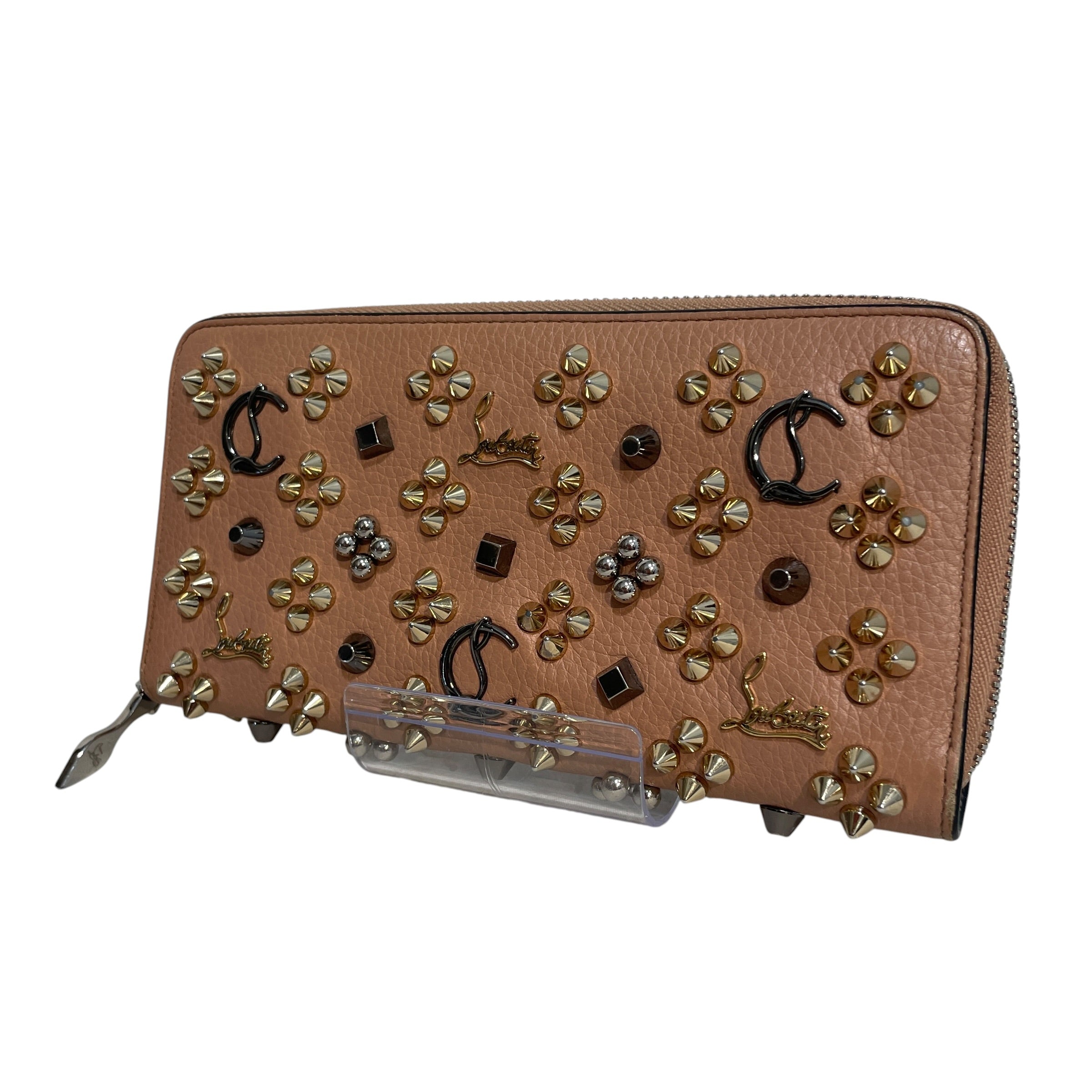 Christian Louboutin/Long Wallet/Graphic/Leather/PNK/Panttone Studded Wallet view 2