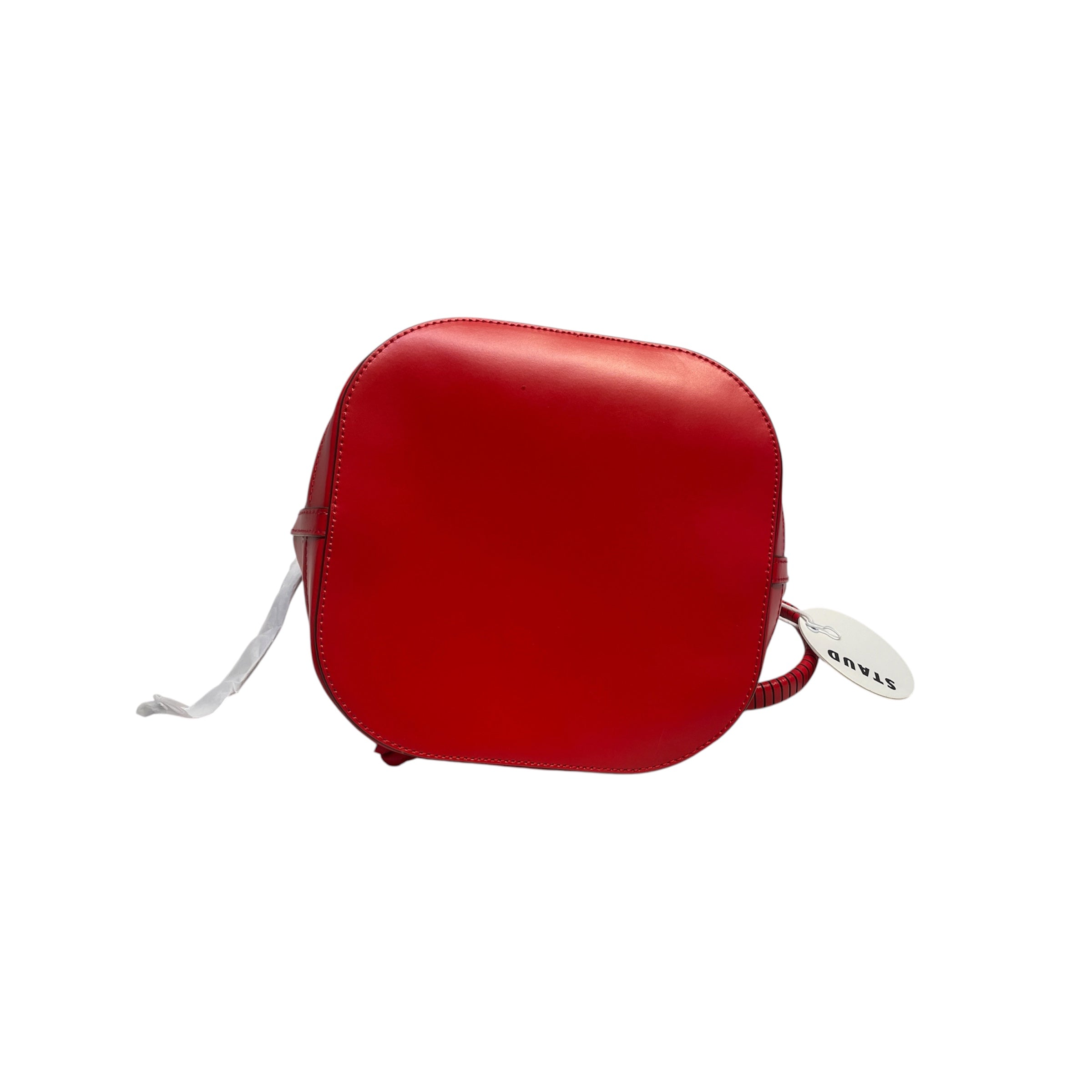 STAUD/Pouch/Leather/RED/agnes bucket bag view 3