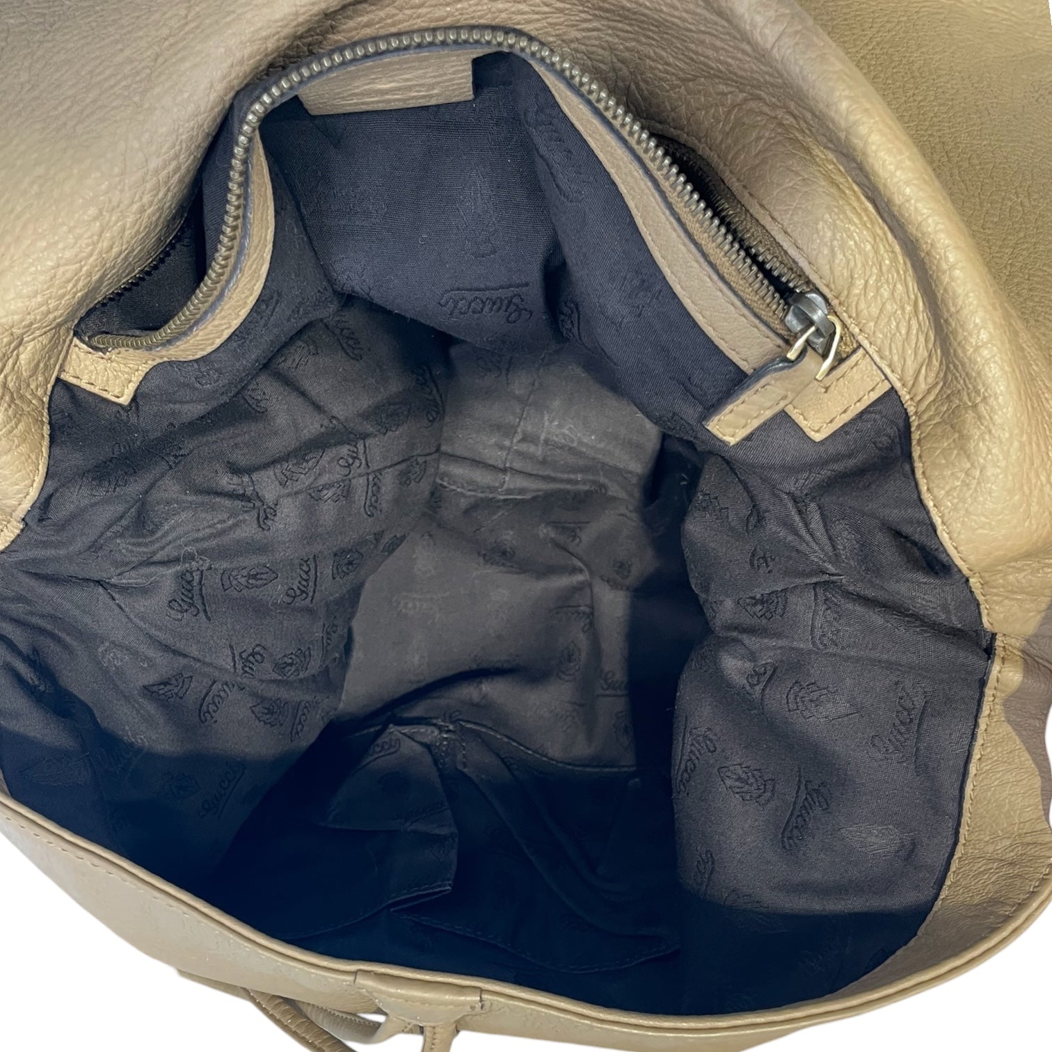 GUCCI/Hand Bag/Leather/KHK/bamboo/jungle bag/gld hardware view 3