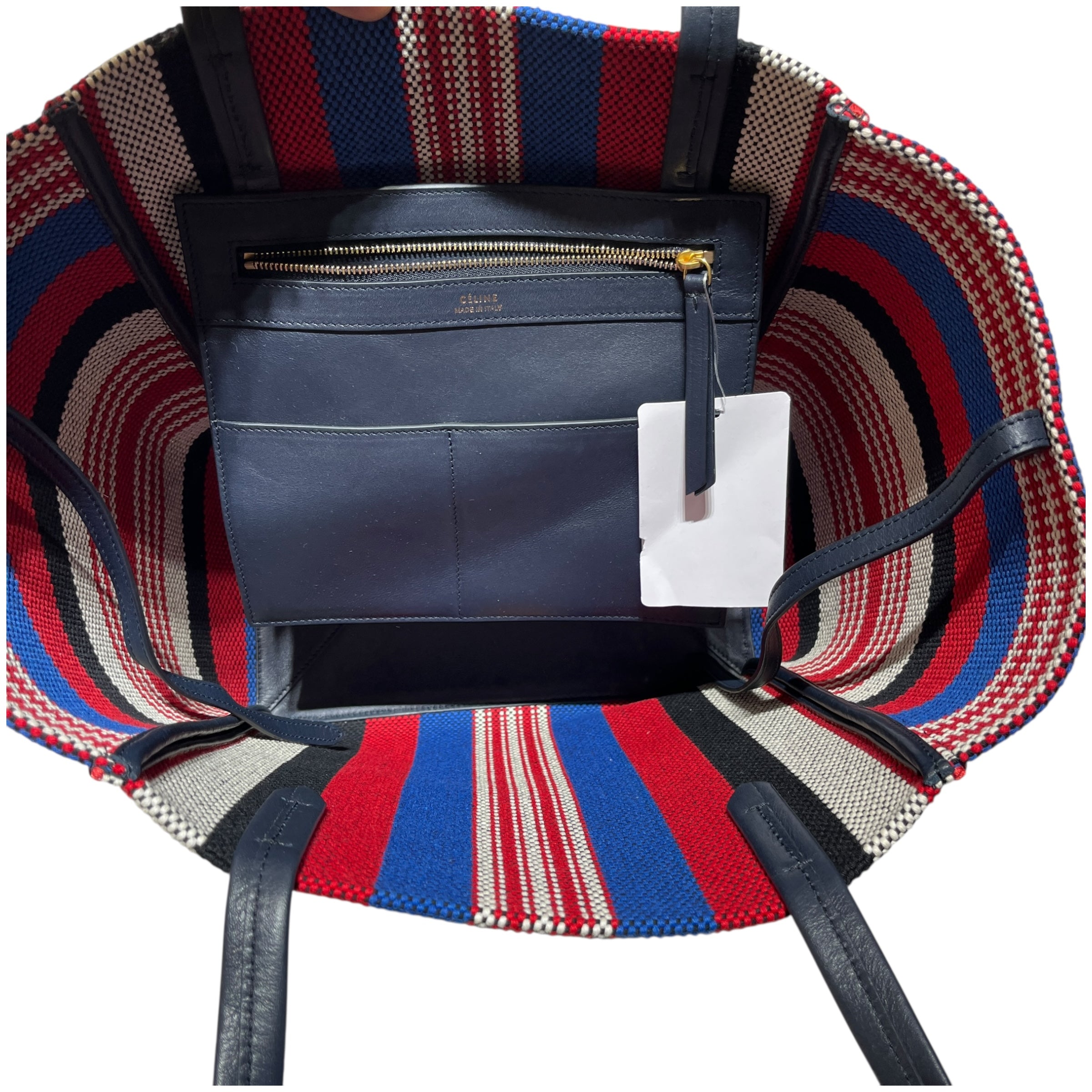 CELINE/Tote Bag/Stripe/Cotton/RED/ view 5