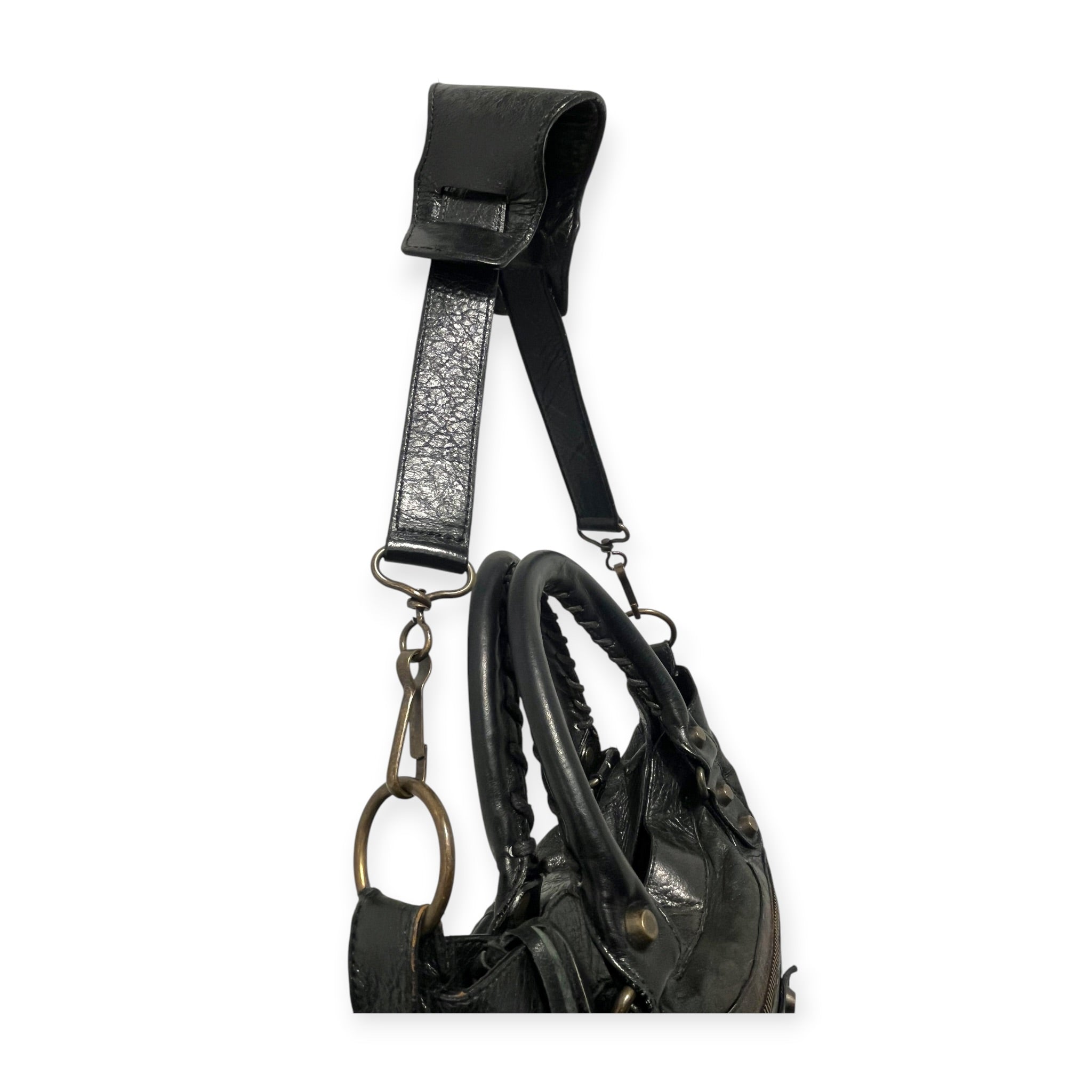 BALENCIAGA/Bag/Leather/BLK/LEATHER MOTORCROSS BAG view 3