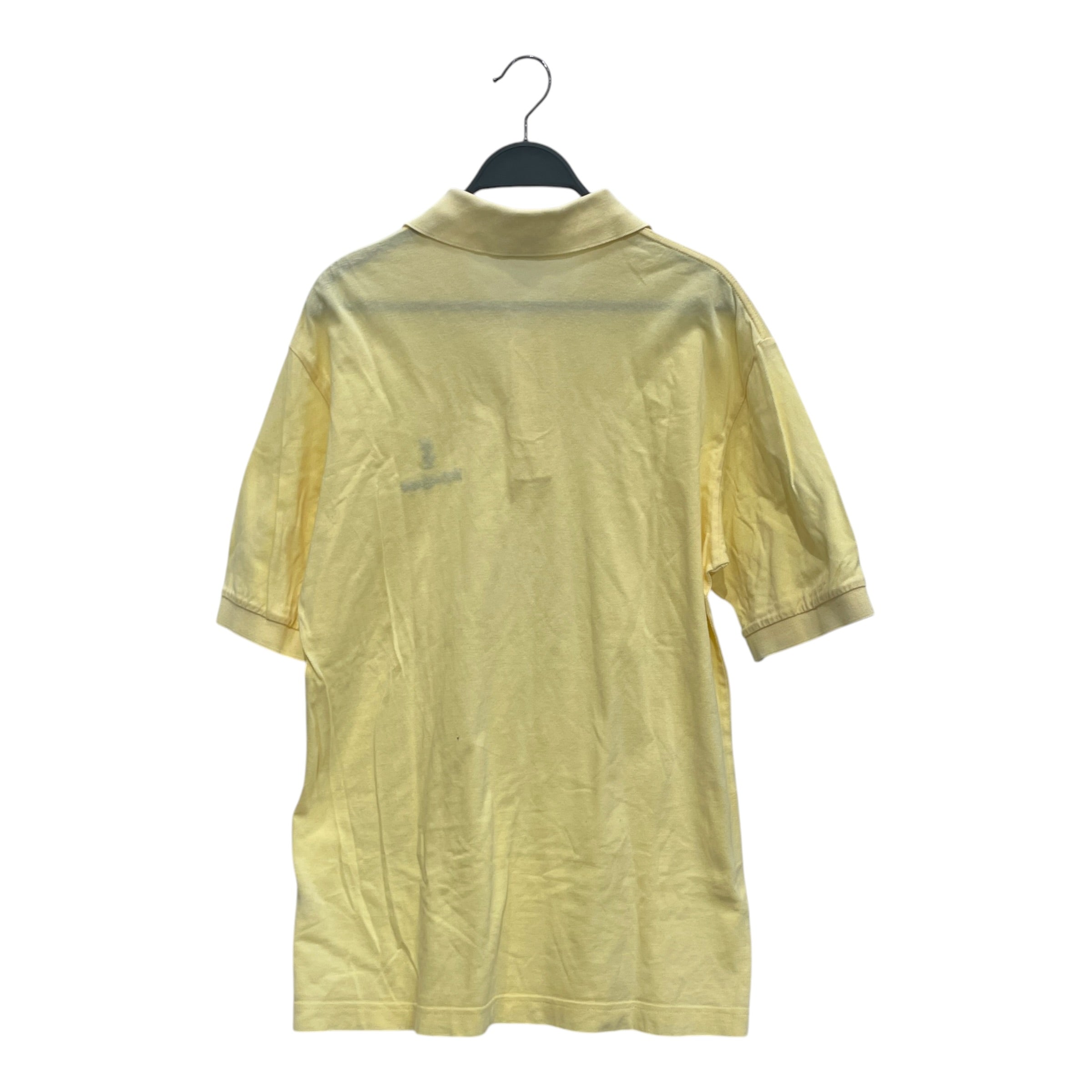 YVES SAINT LAURENT/Polo Shirt/Cotton/YEL/BLACK EMBRIODERED LOGO view 2