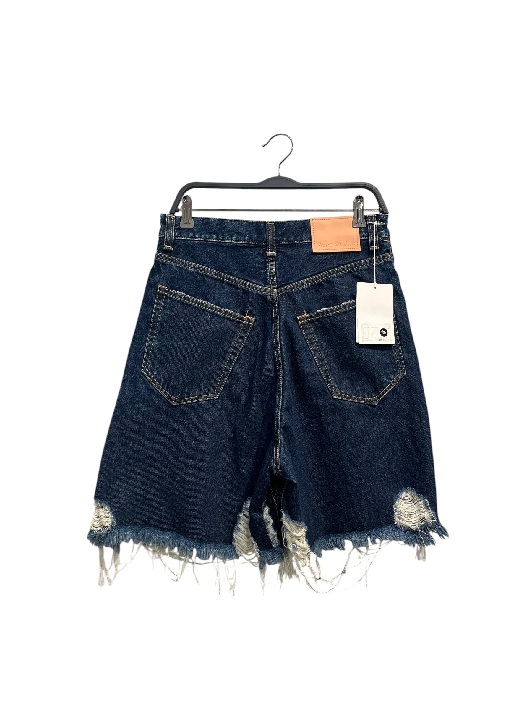 Acne Studios/Shorts/46/Cotton/BLU/DISTRRESSED HEAVILY view 2