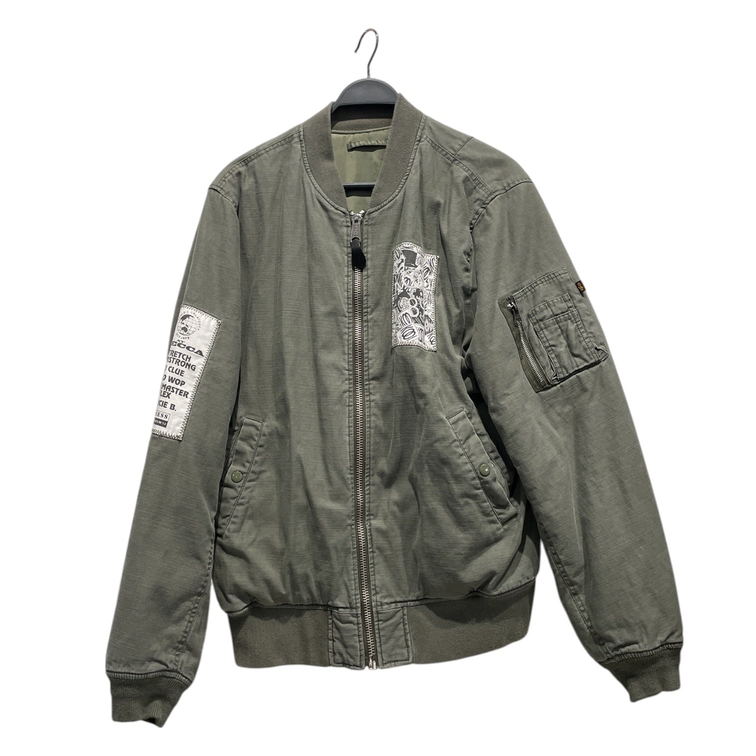 ALPHA INDUSTRIES/Flight Jkt/XL/Nylon/KHK/no sleep view 1