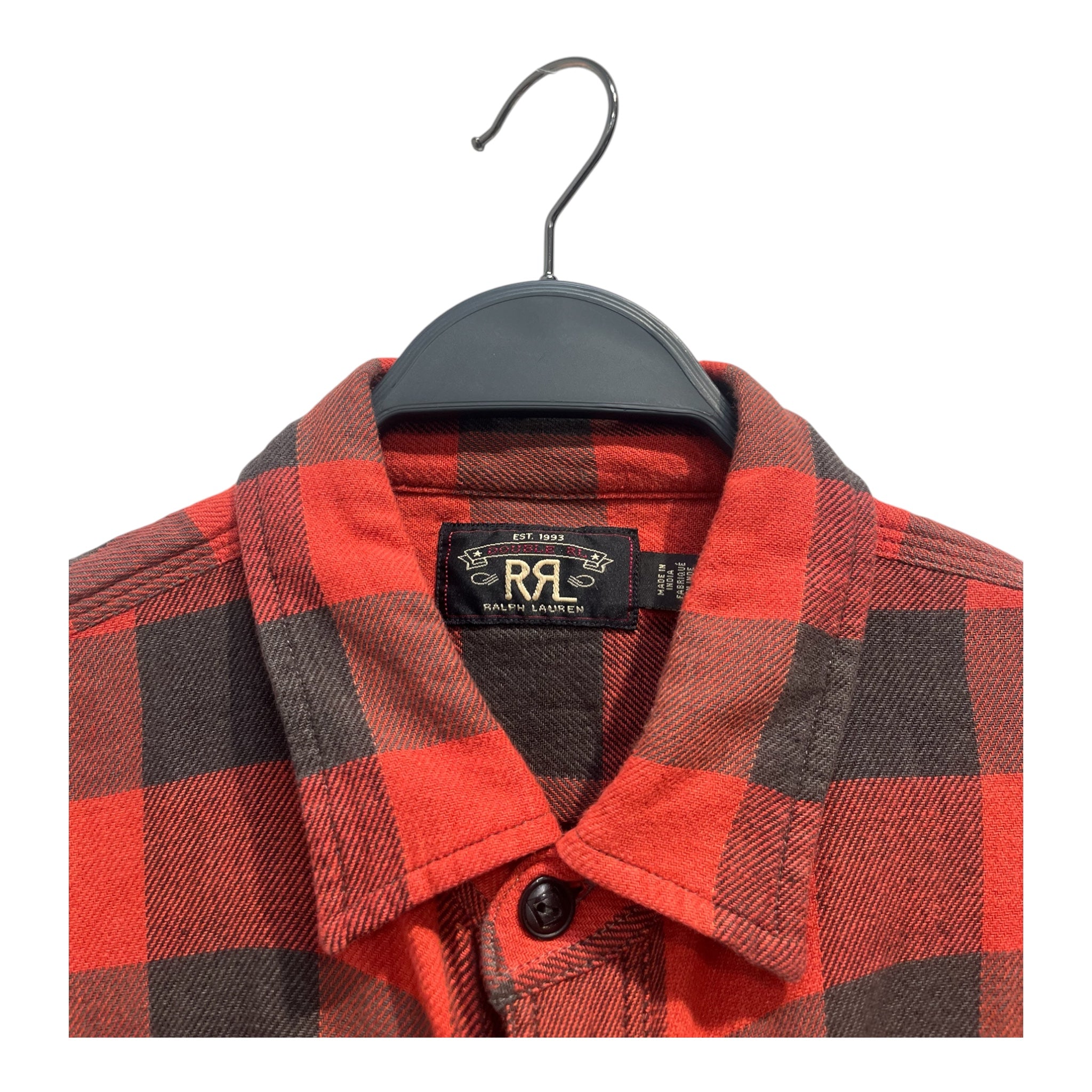 RRL/LS Shirt/M/Cotton/RED/Plaid/red buffalo plaid view 3