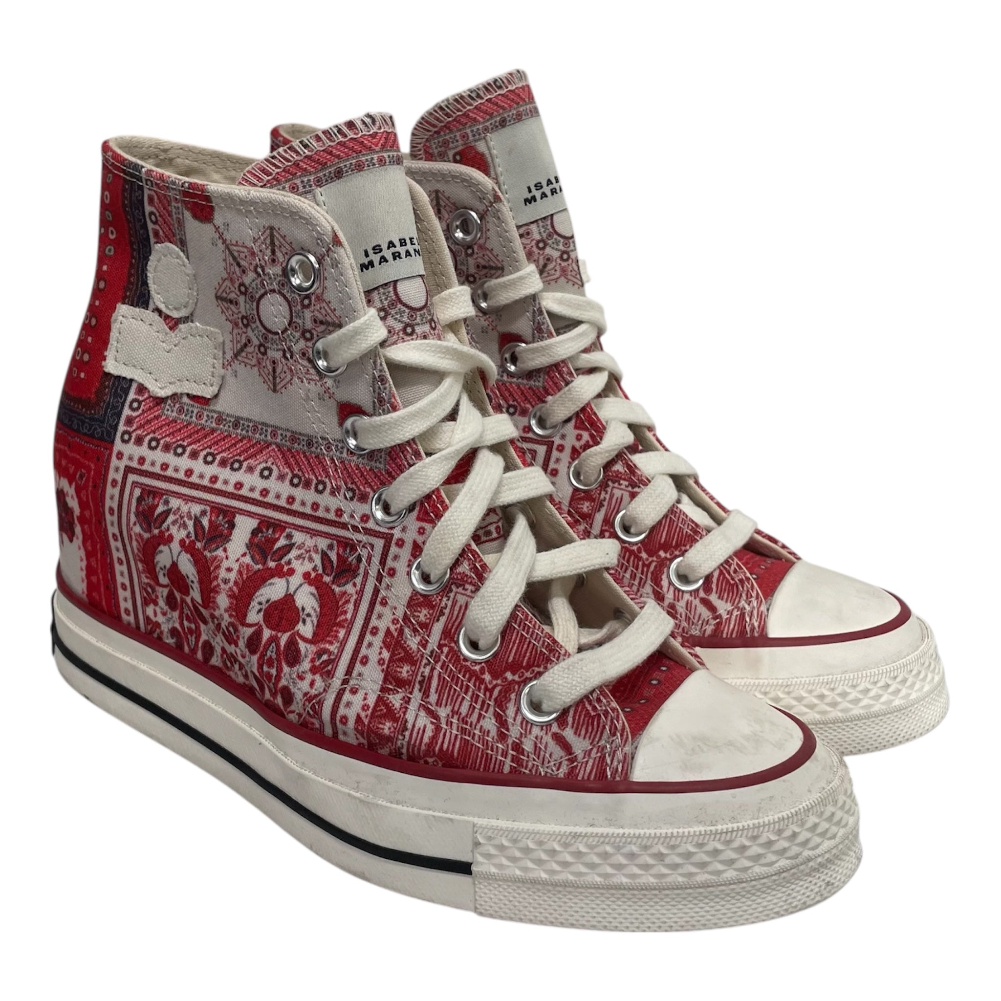 ISABEL MARANT/CONVERSE/Shoes/US 8/All Over Print/RED/BANDANA PRINT view 1