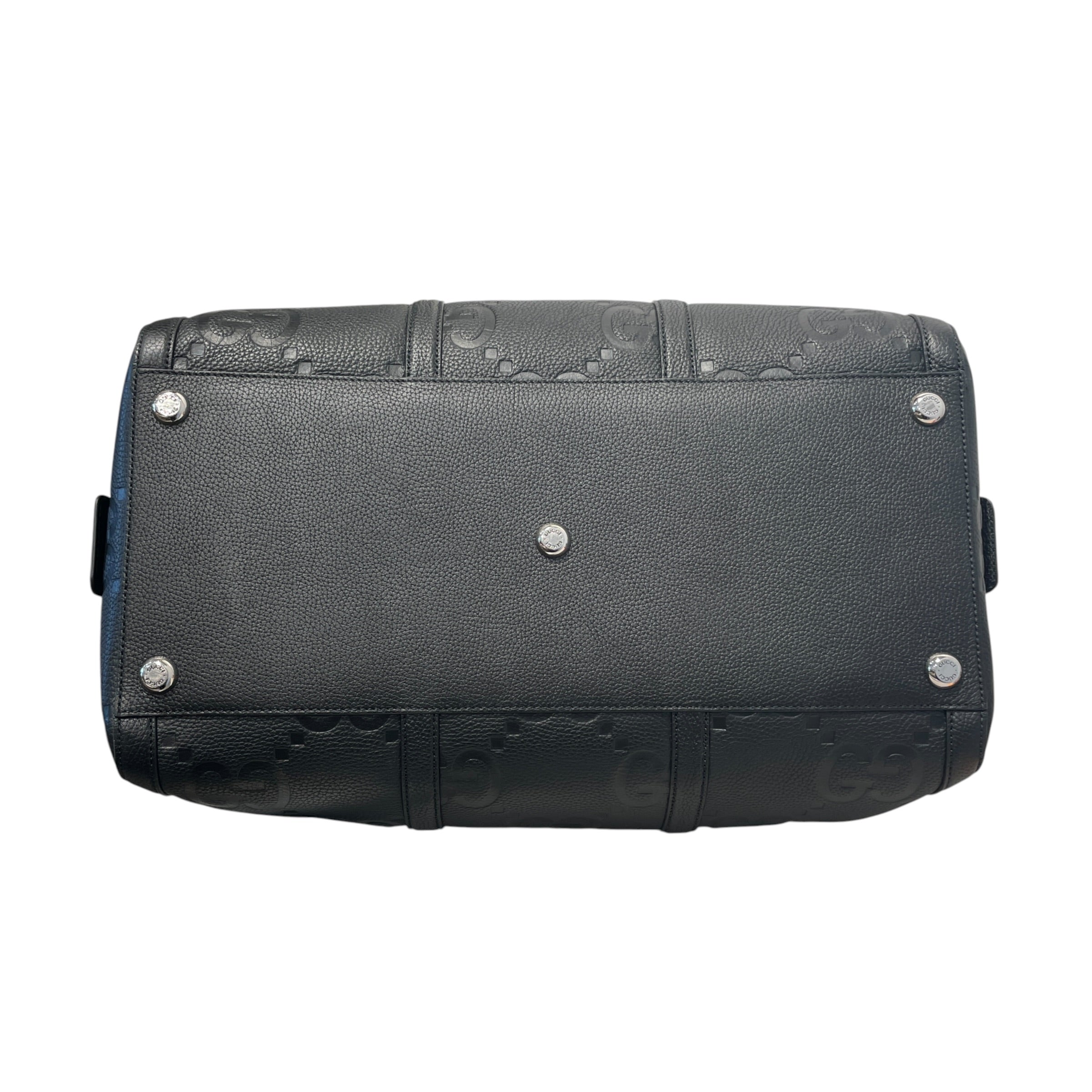 GUCCI/Luggage/Monogram/Leather/BLK/Jumbo Weekender view 4